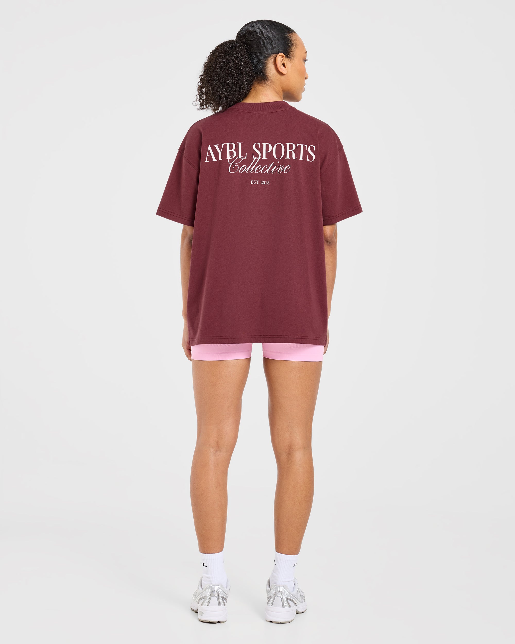 Sports Collective Oversized T Shirt - Red Wine