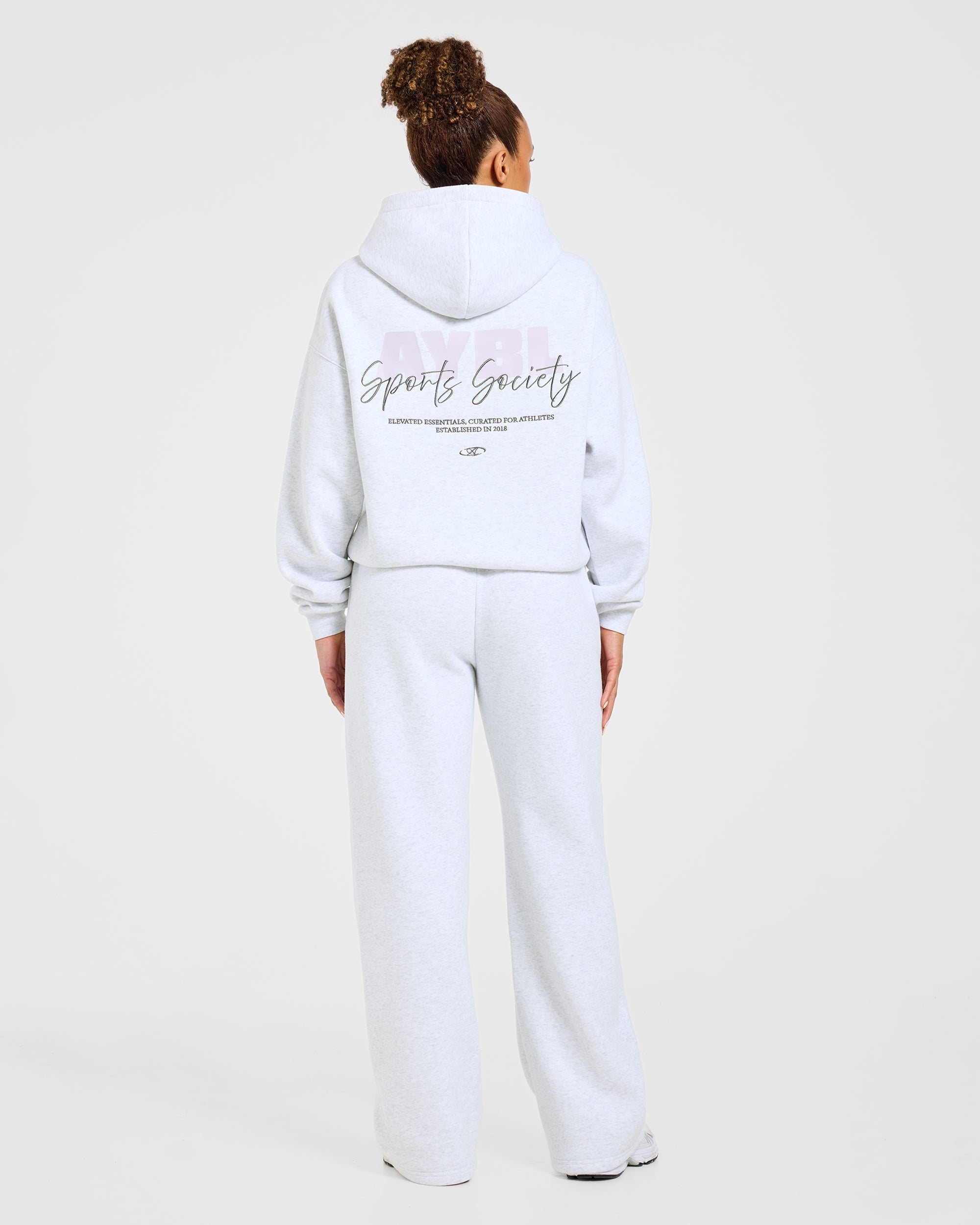 Sports Society Oversized Hoodie - Heather Grey