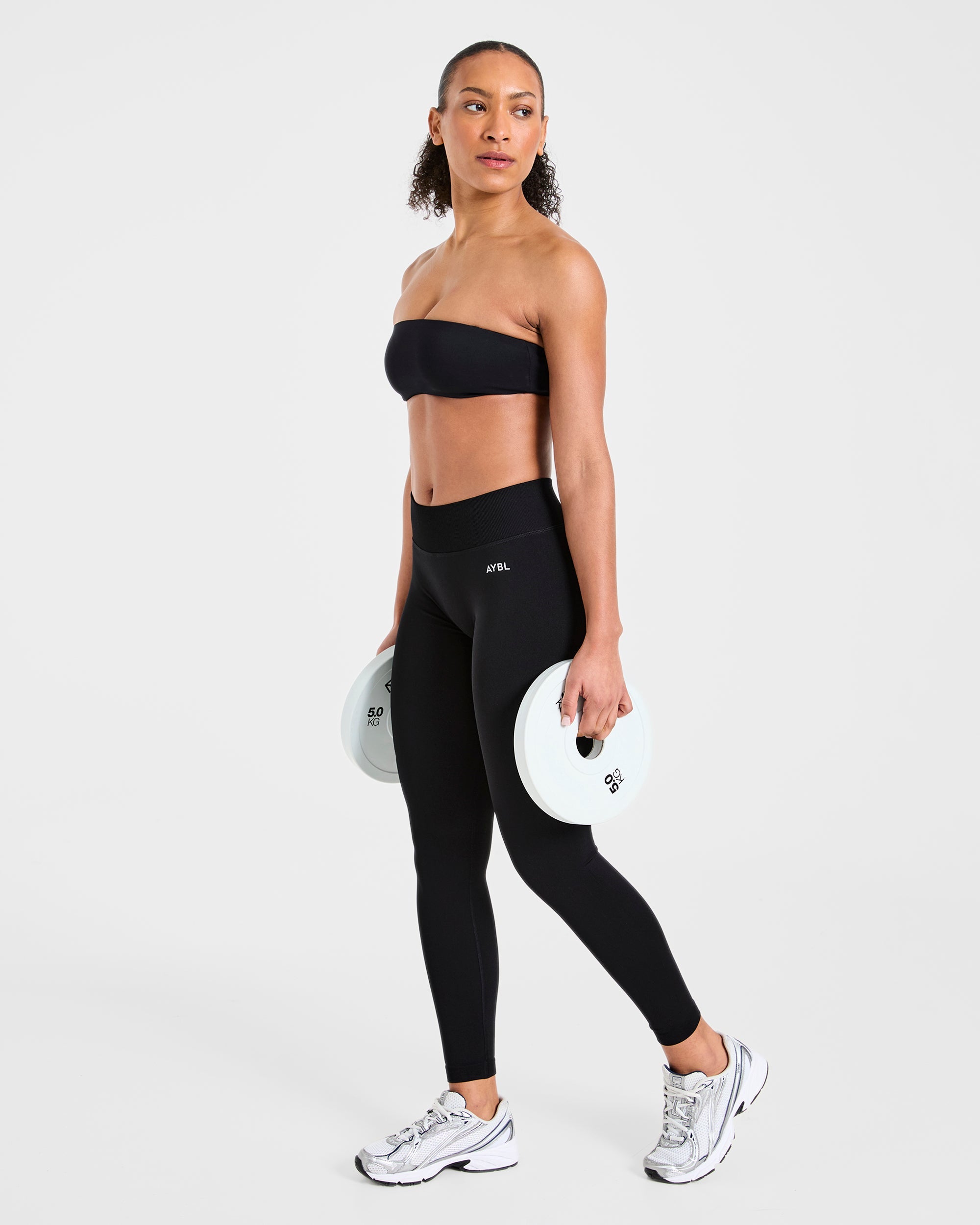 Essential Bandeau Sports Bra - Black