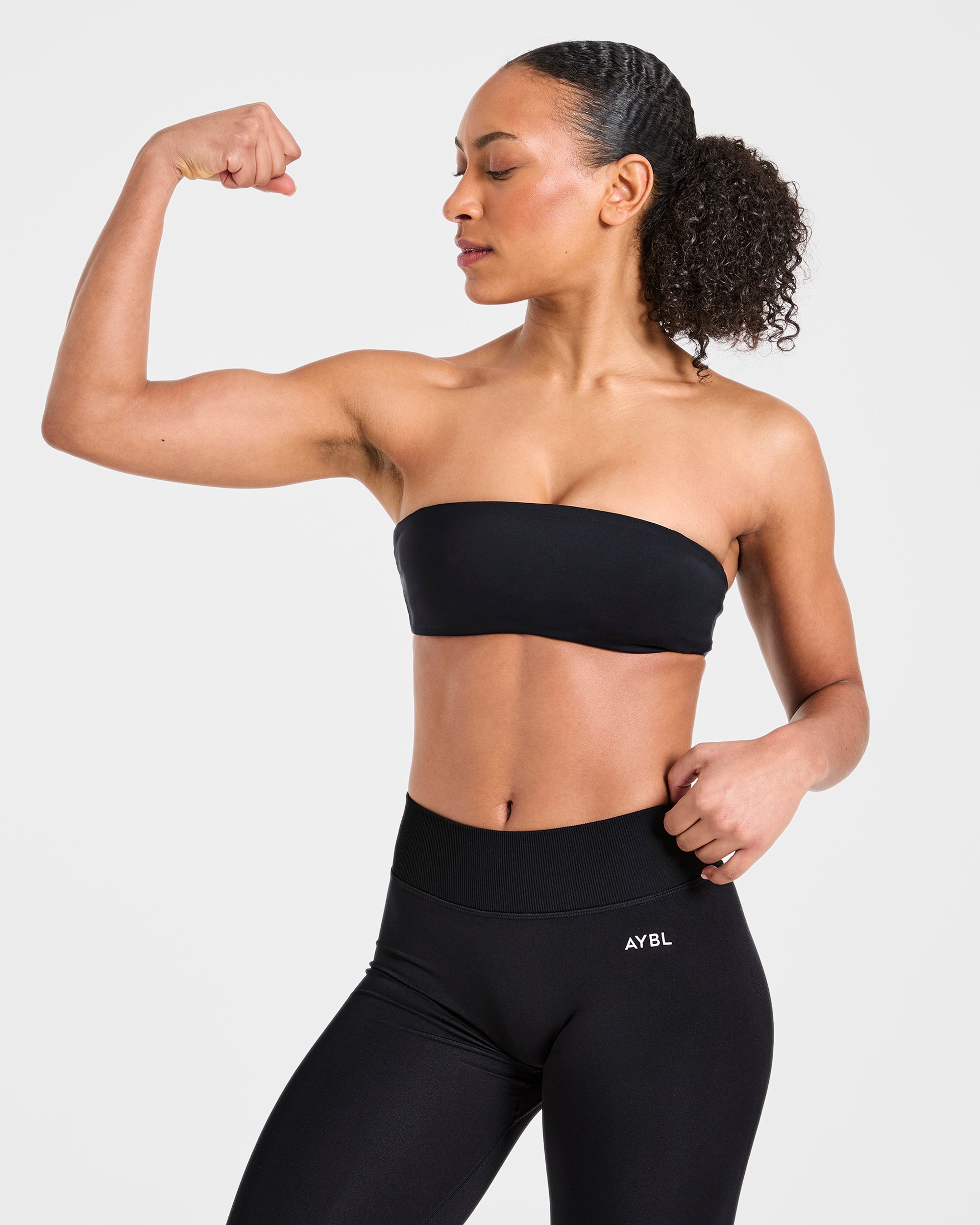 Essential Bandeau Sports Bra - Black