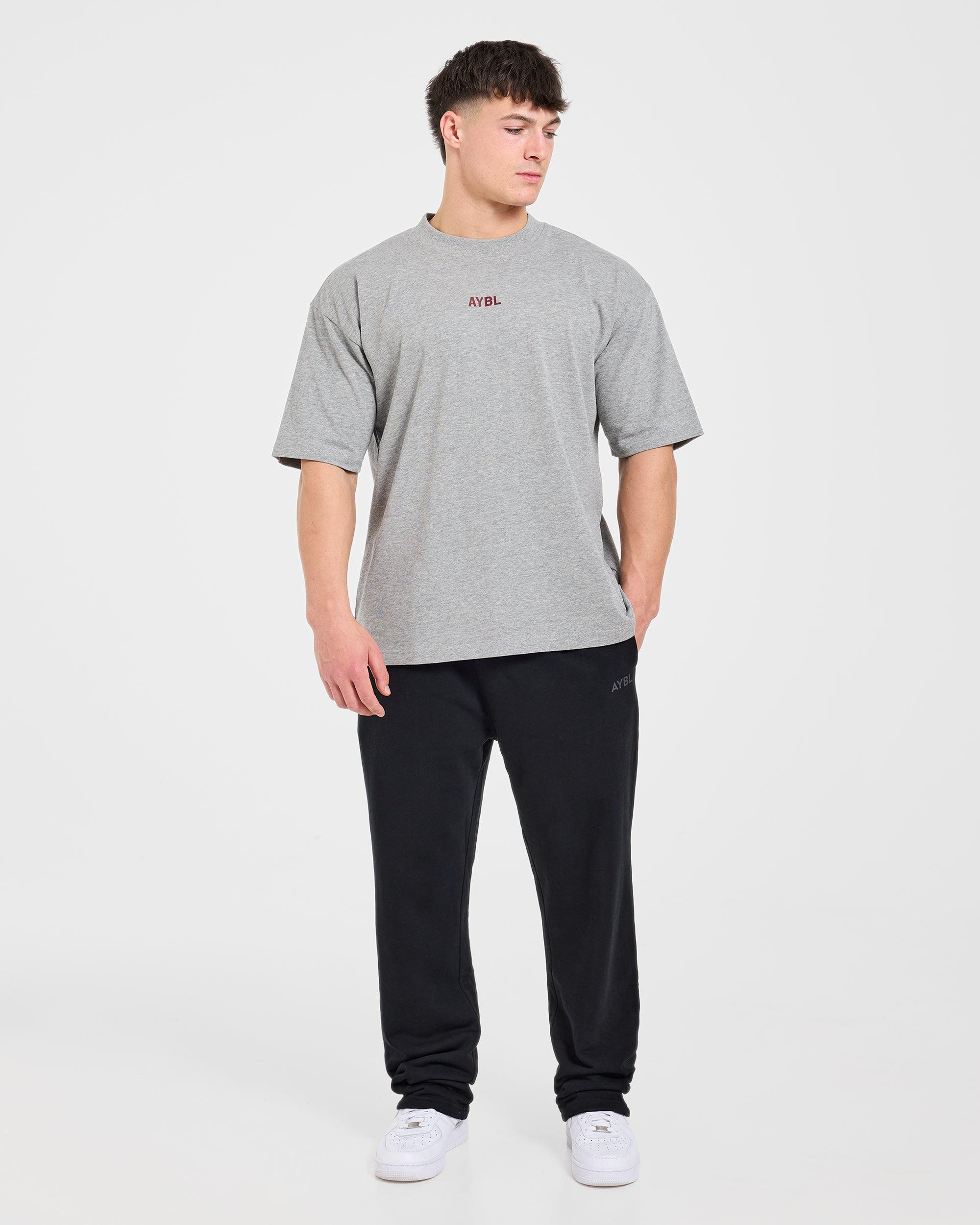 Cam Kissel x Persist Oversized T Shirt - Mid Grey Marl