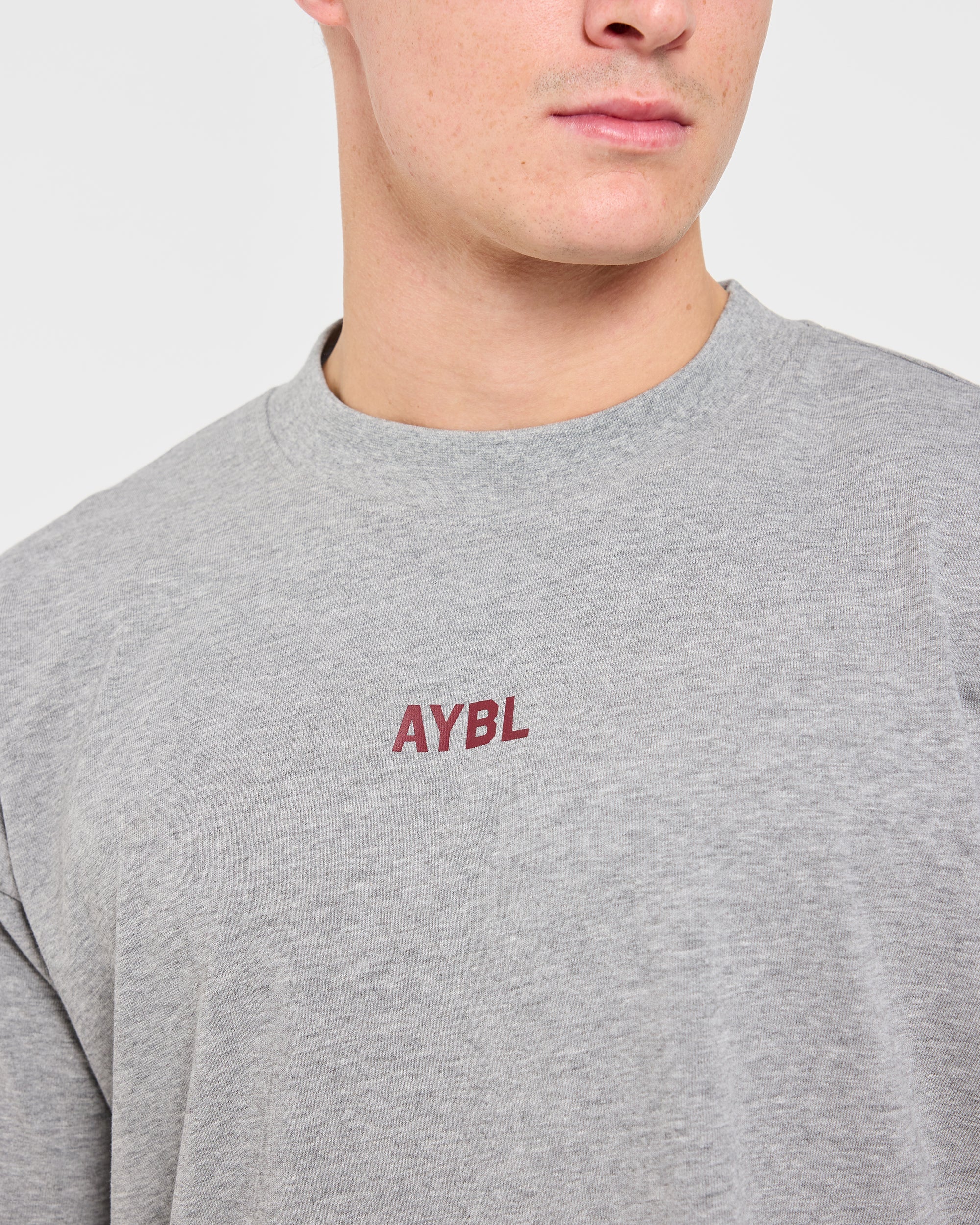 Cam Kissel x Persist Oversized T Shirt - Mid Grey Marl