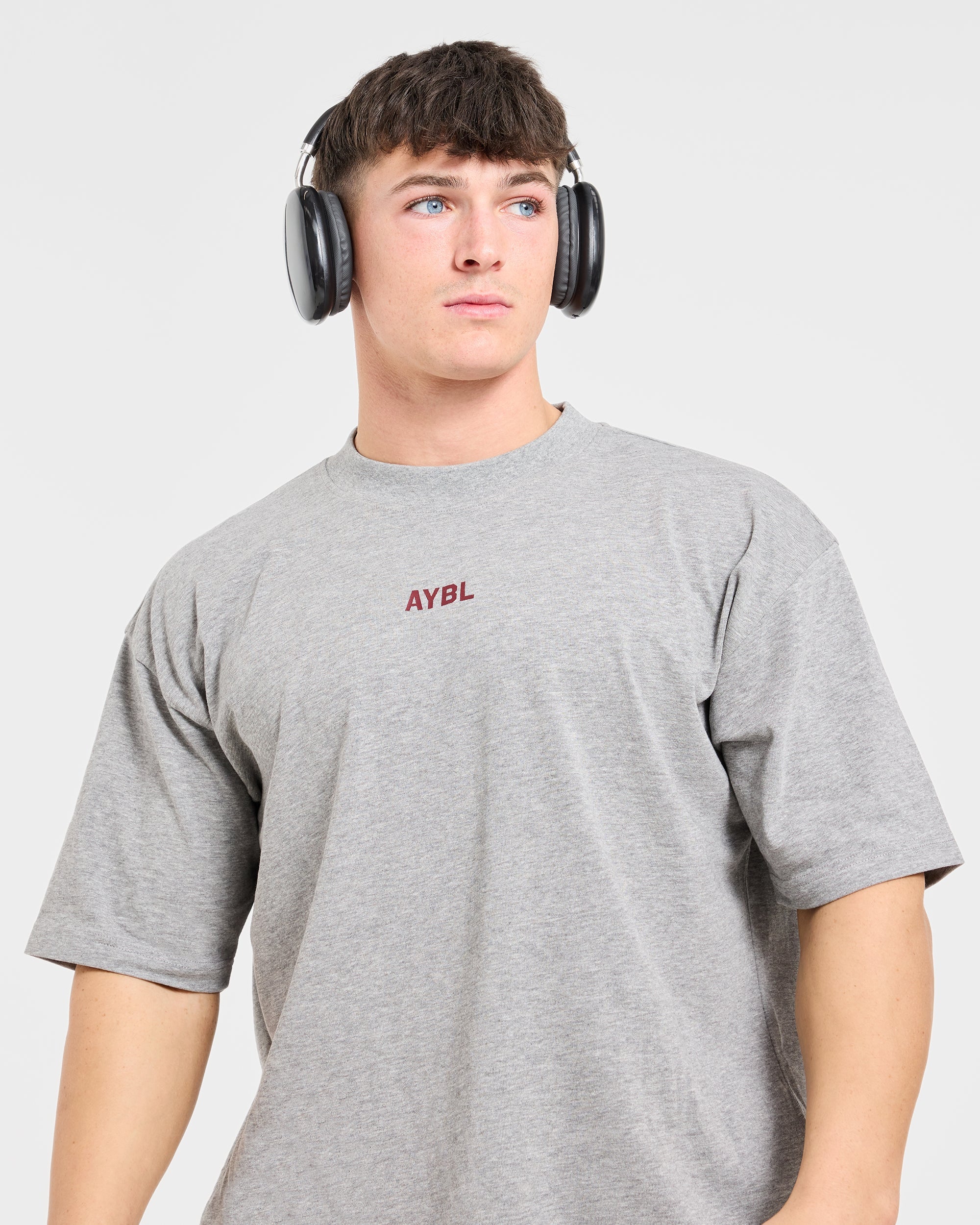 Cam Kissel x Persist Oversized T Shirt - Mid Grey Marl