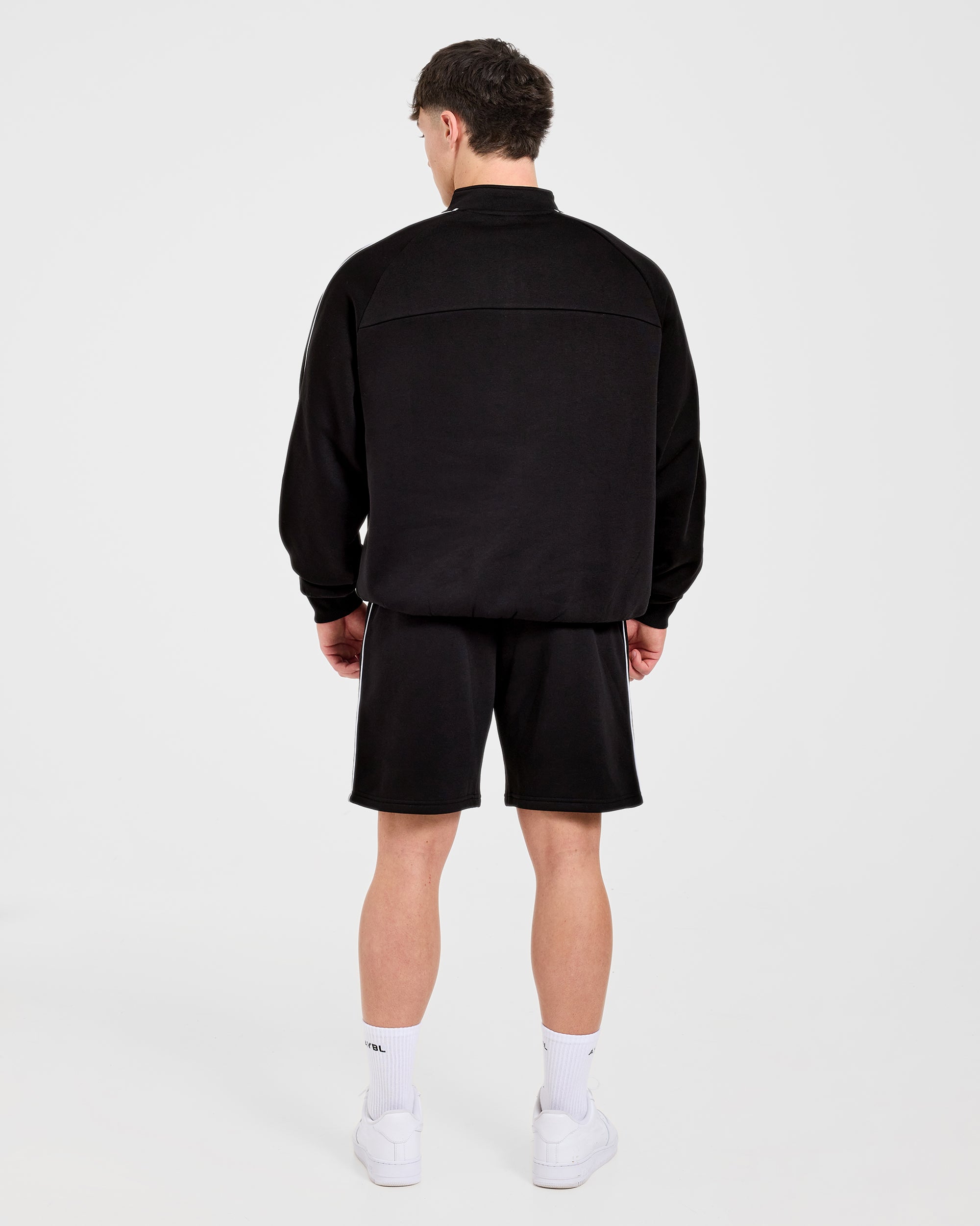 Restore Oversized 1/4 Zip Pullover - Black