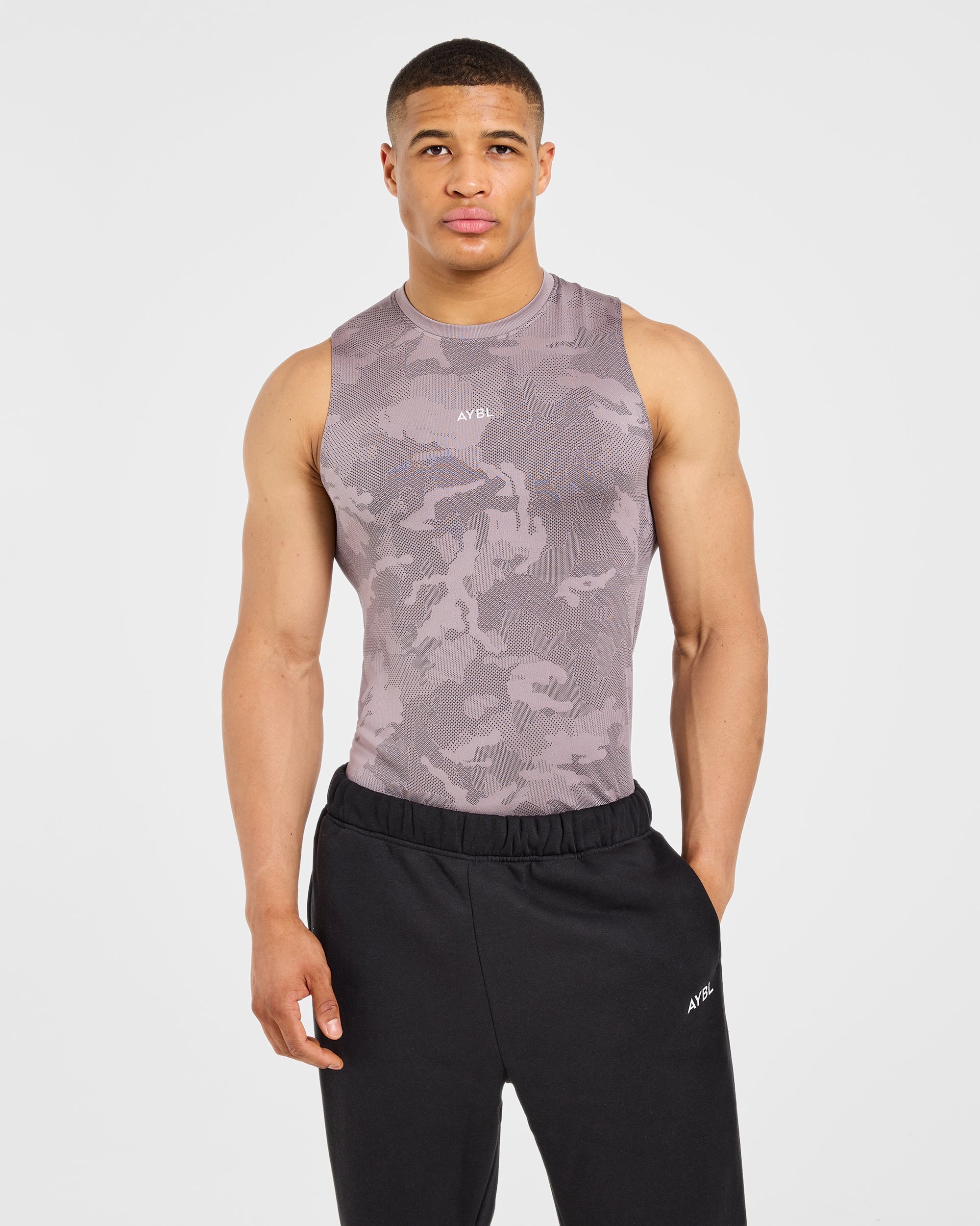 SAPEur サプール BASIC TANK TOP DIGITAL CAMO Camo Seamless Tank - Woodland Taupe