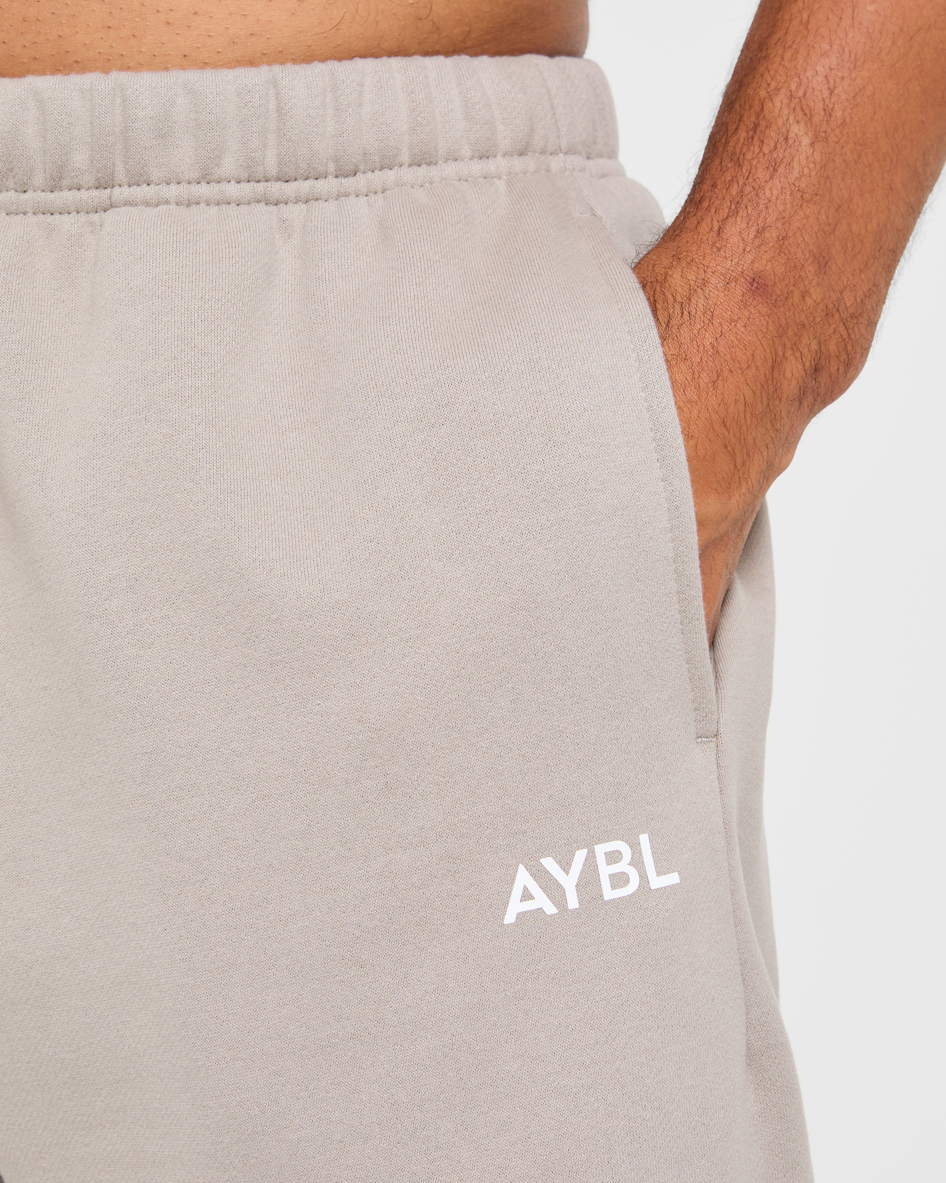 Essential Oversized Straight Leg Joggers - Stone