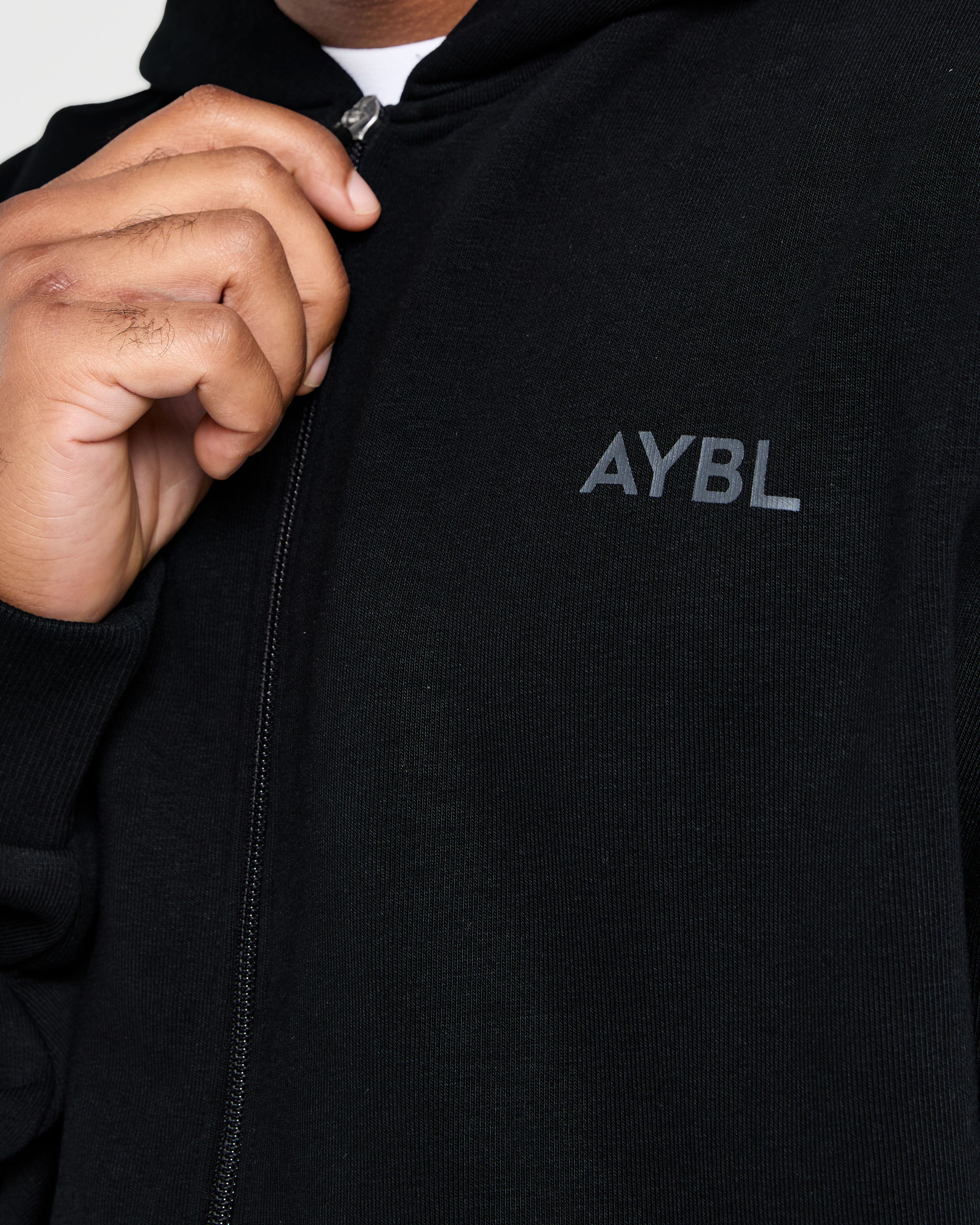 Craft Oversized Zip Up Hoodie - Black