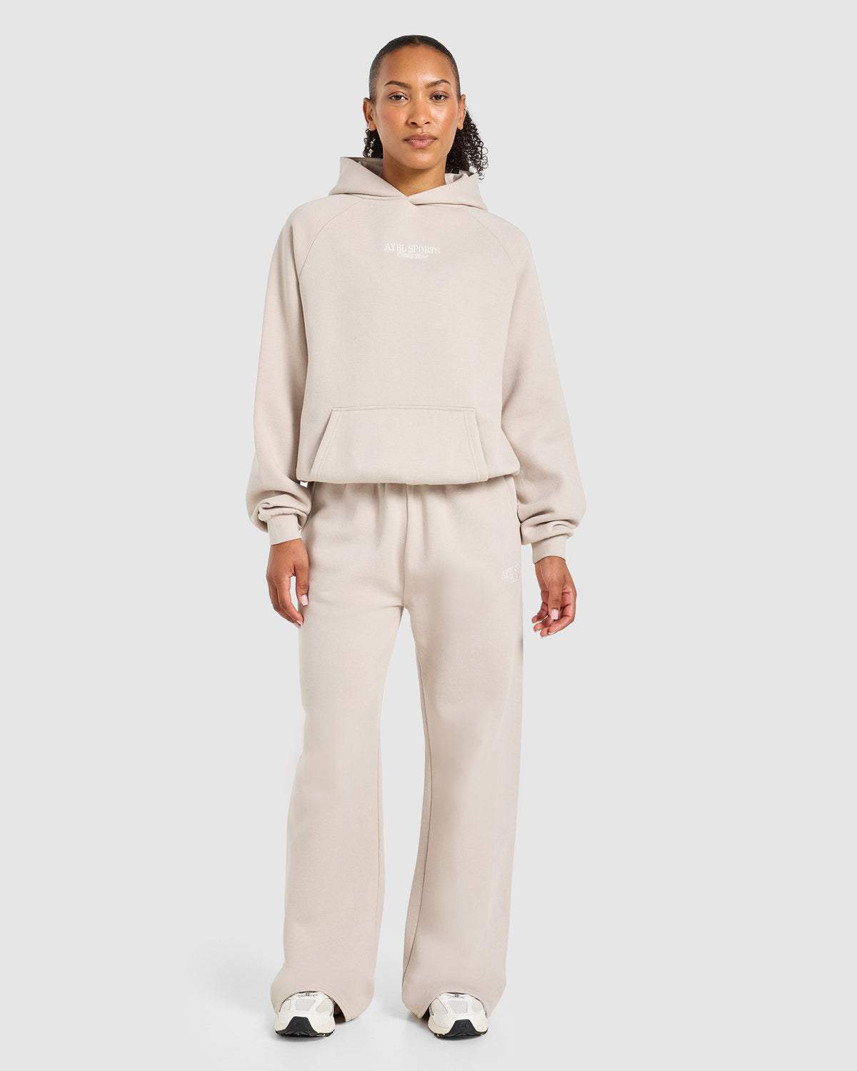 Sports Collective Oversized Straight Leg Joggers - Hazelnut