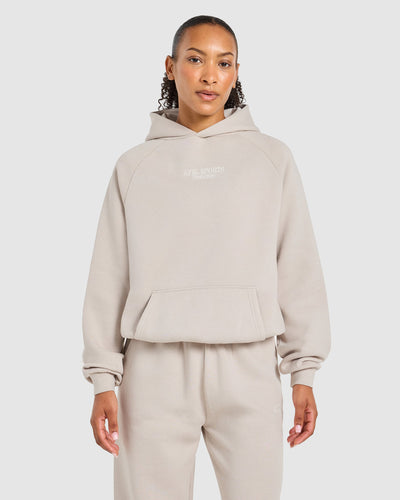 Sports Collective Oversized Hoodie - Hazelnut