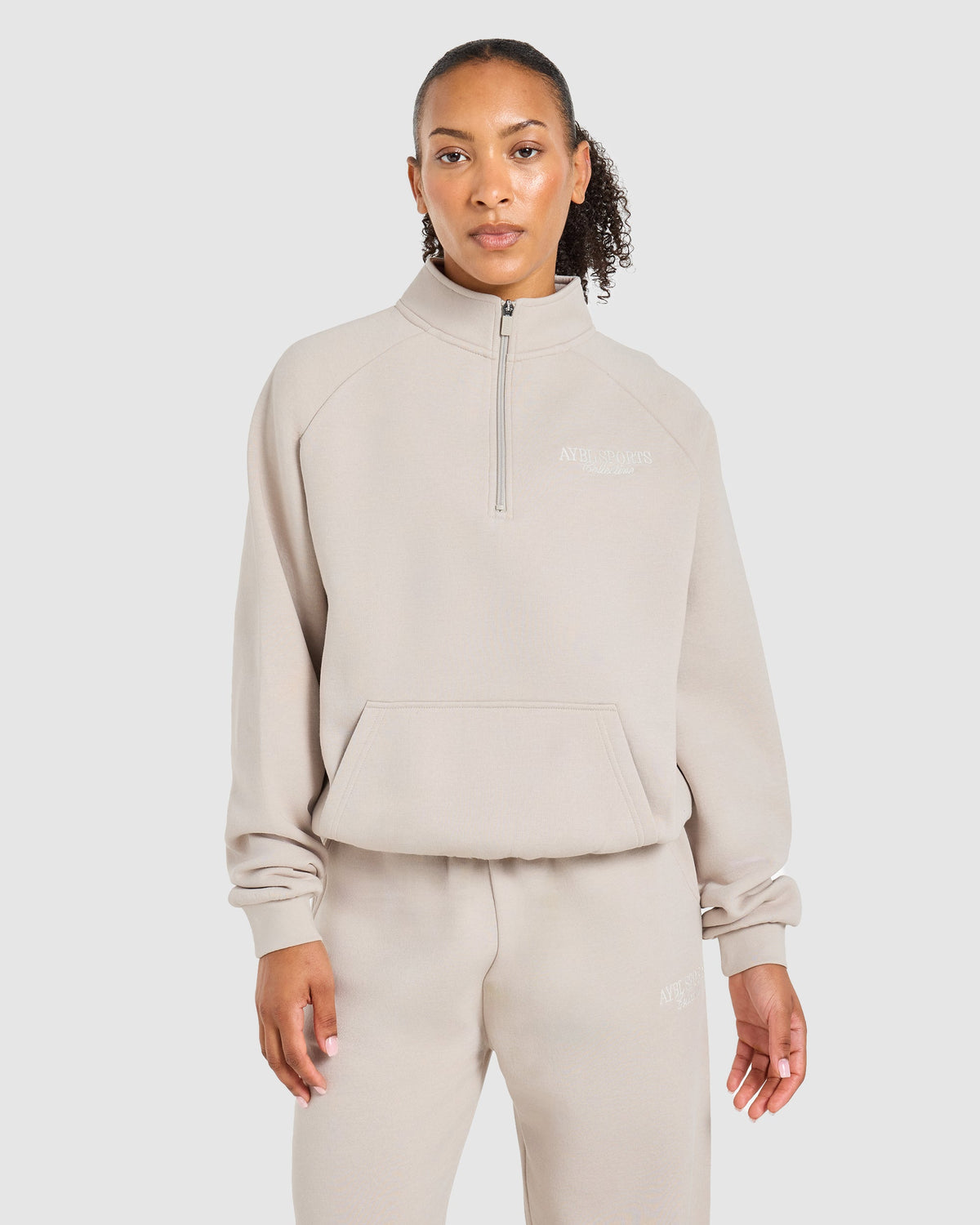 Sports Collective Oversized 1/4 Zip Pullover - Hazelnut