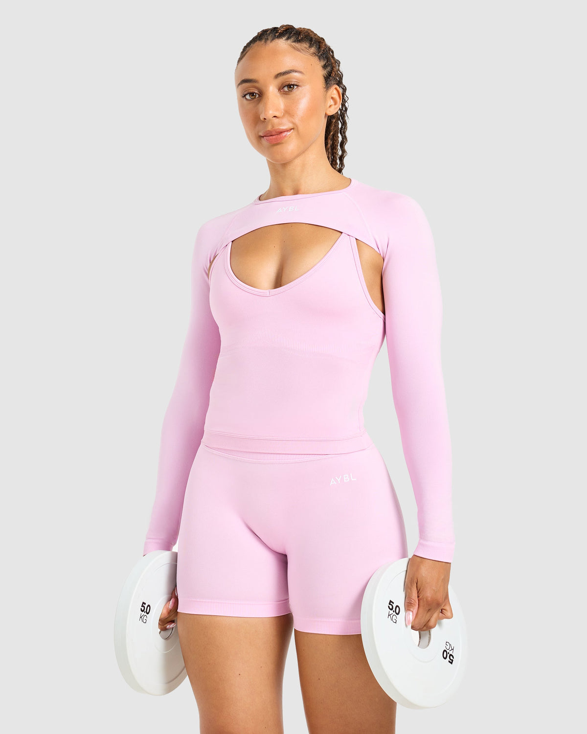 Adapt Seamless Shrug - Spring Pink