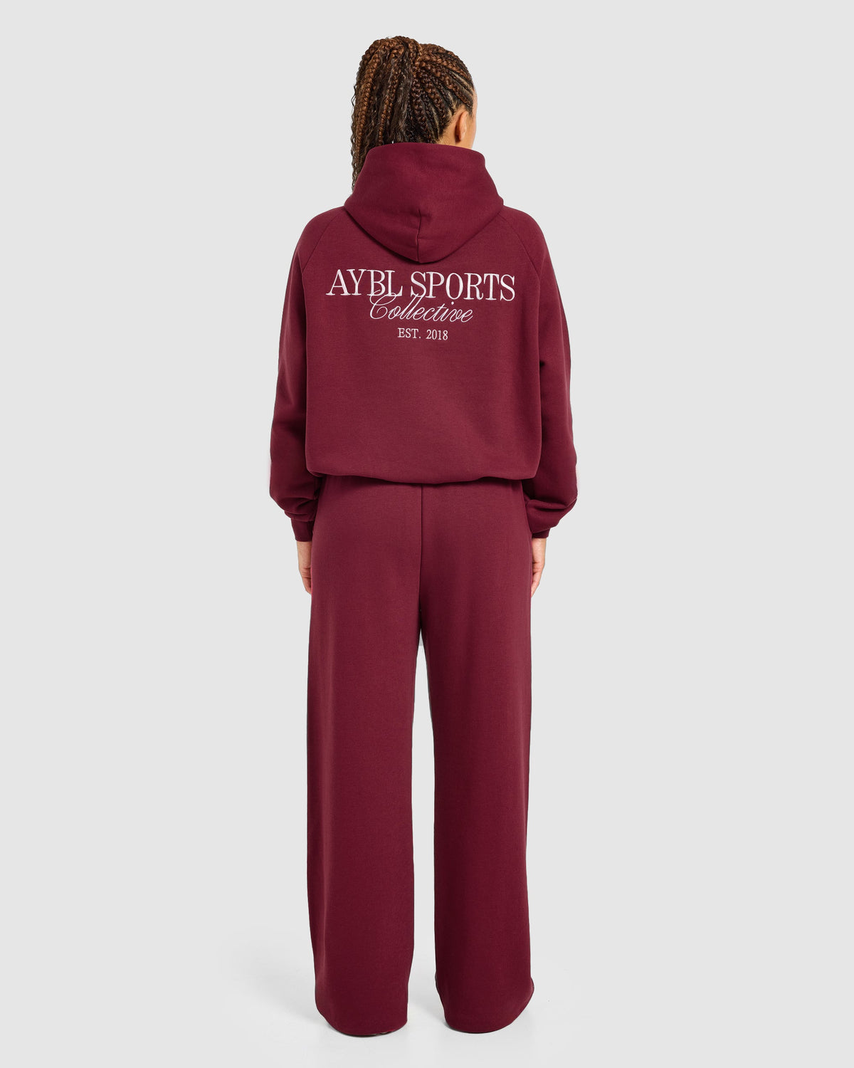 Sports Collective Oversized Hoodie - Burgundy