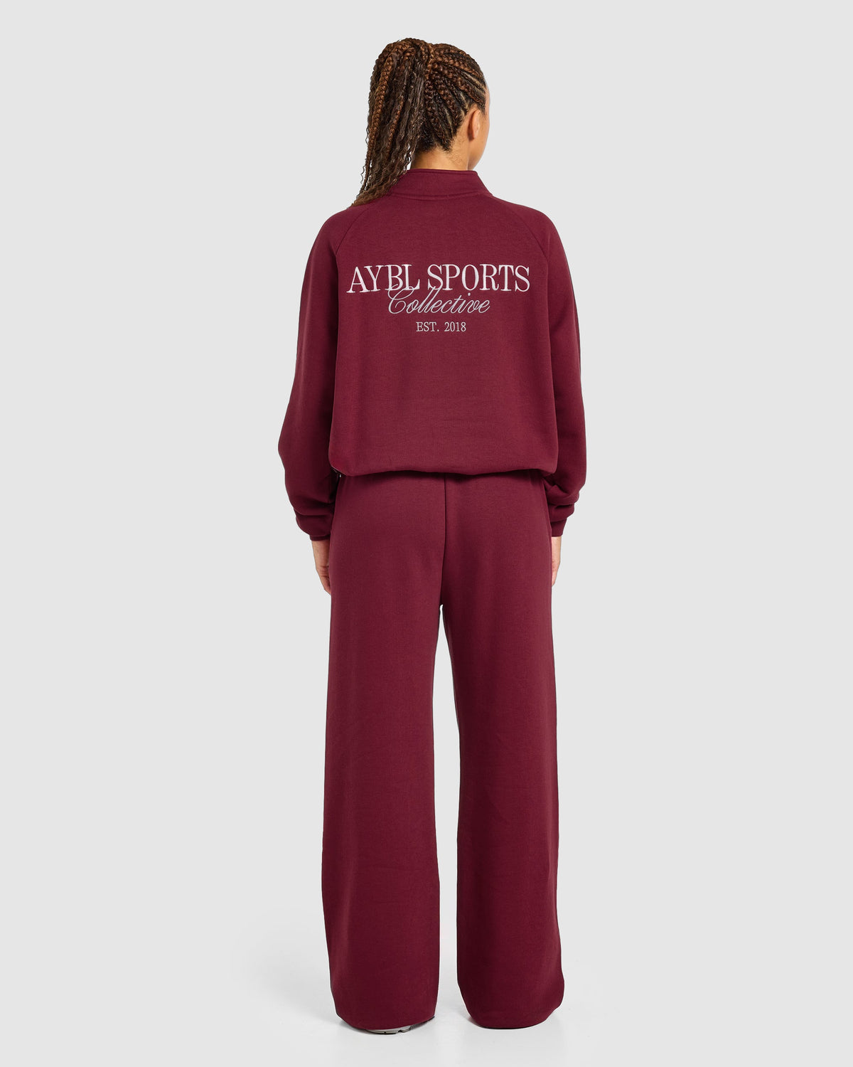 Sports Collective Oversized 1/4 Zip Pullover - Burgundy