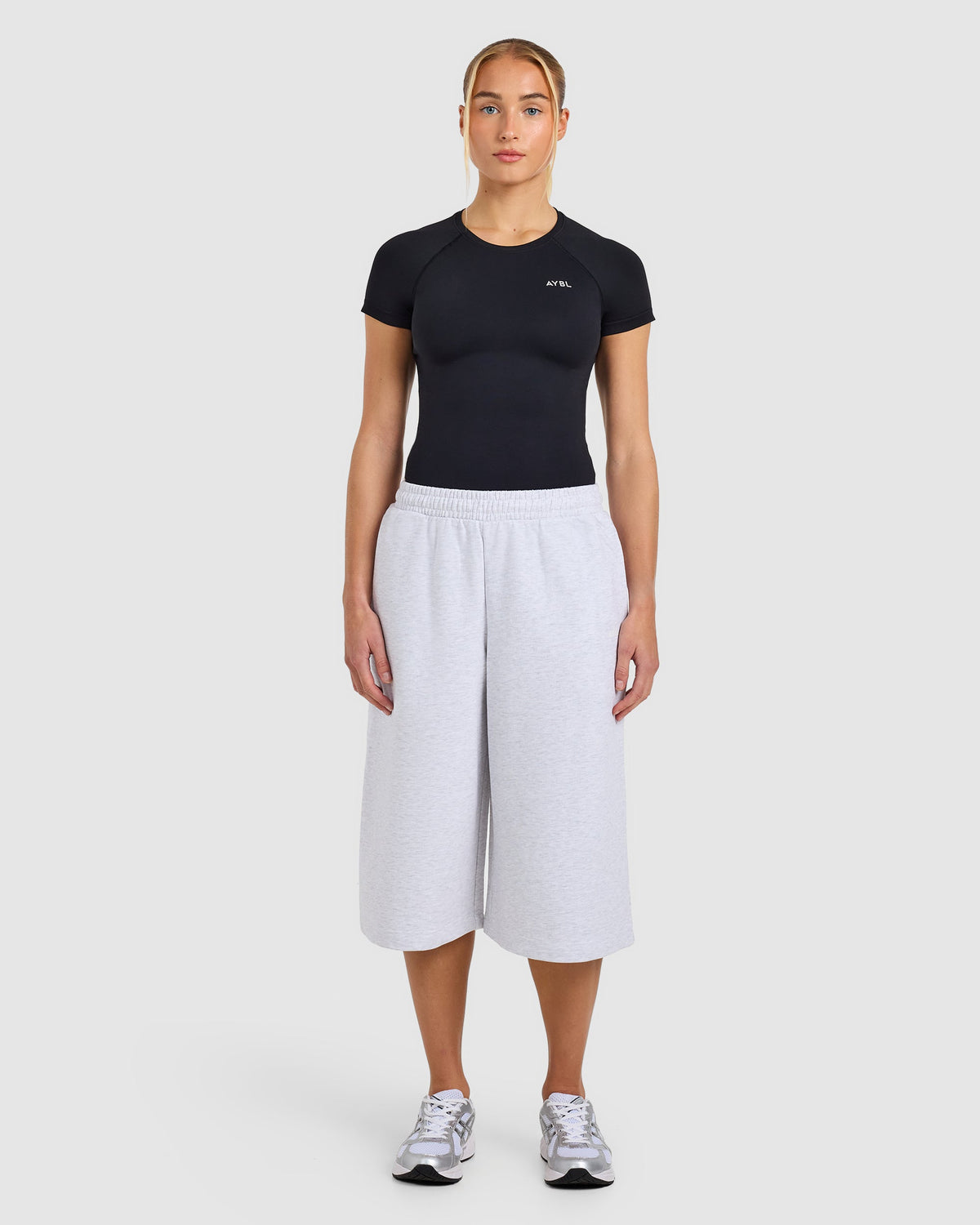 Oversized Jorts - Heather Grey