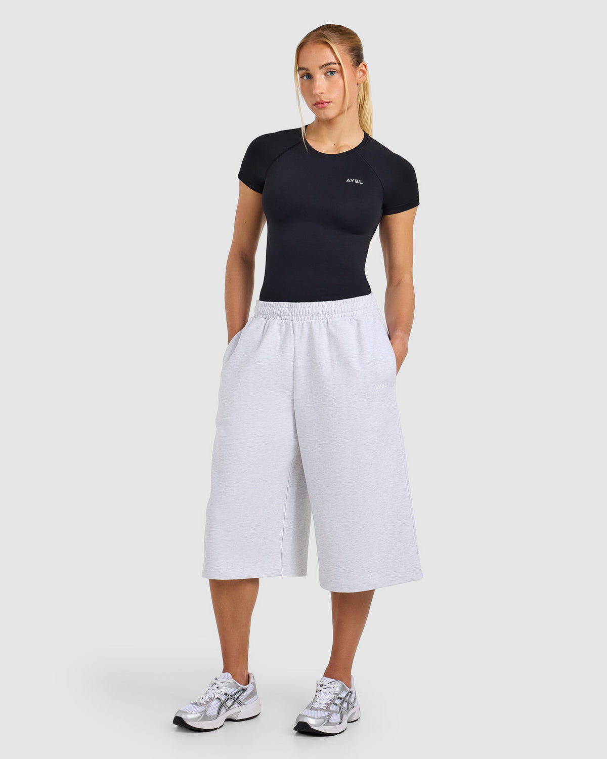 Oversized Jorts - Heather Grey
