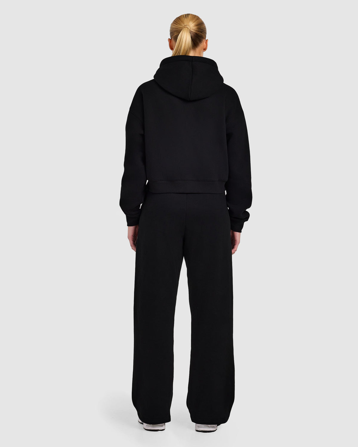 Varsity 2.0 Boxy Zip Up Hoodie - Black