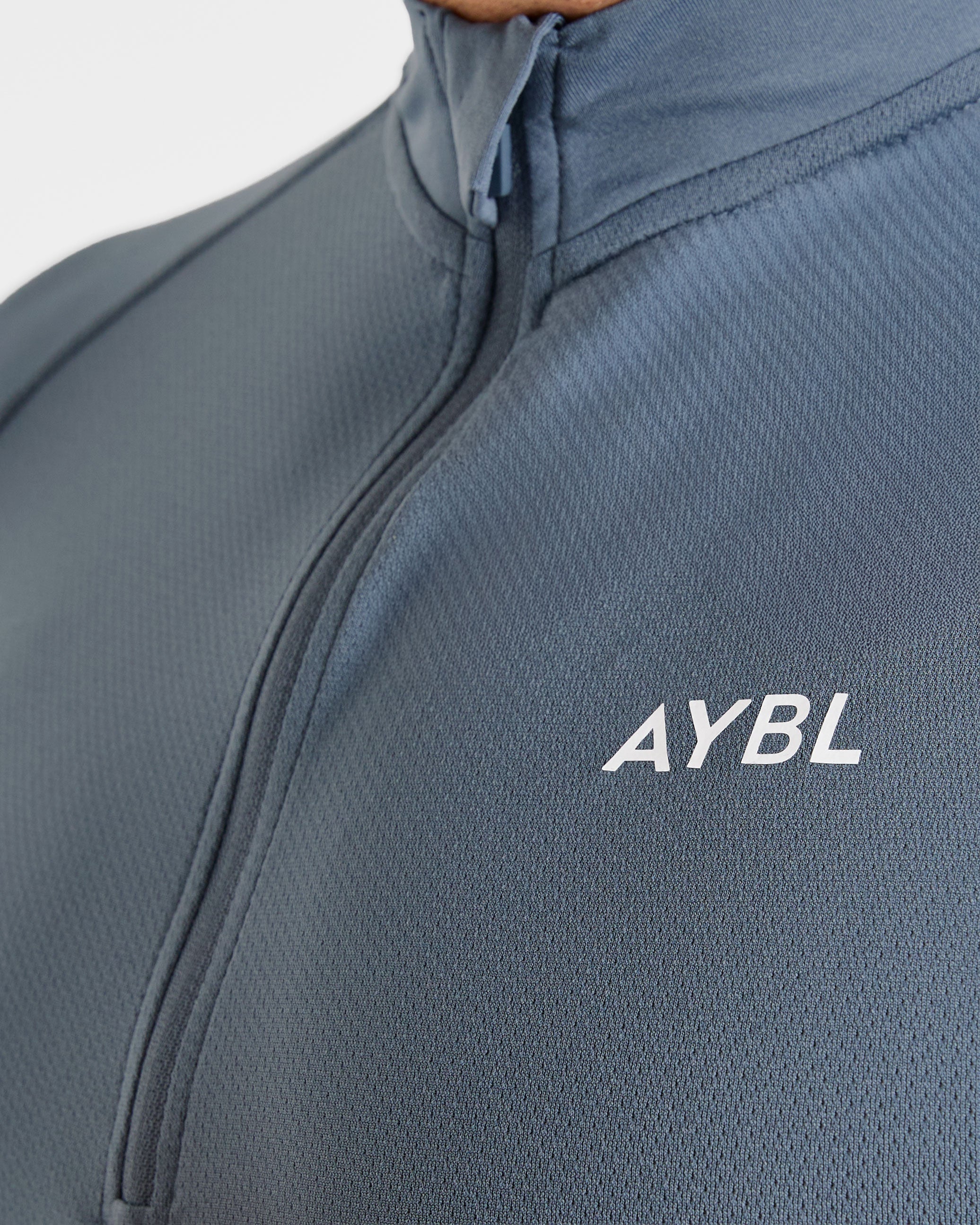 Essential Seamless 1/4 Zip Pullover  - Slate Blue