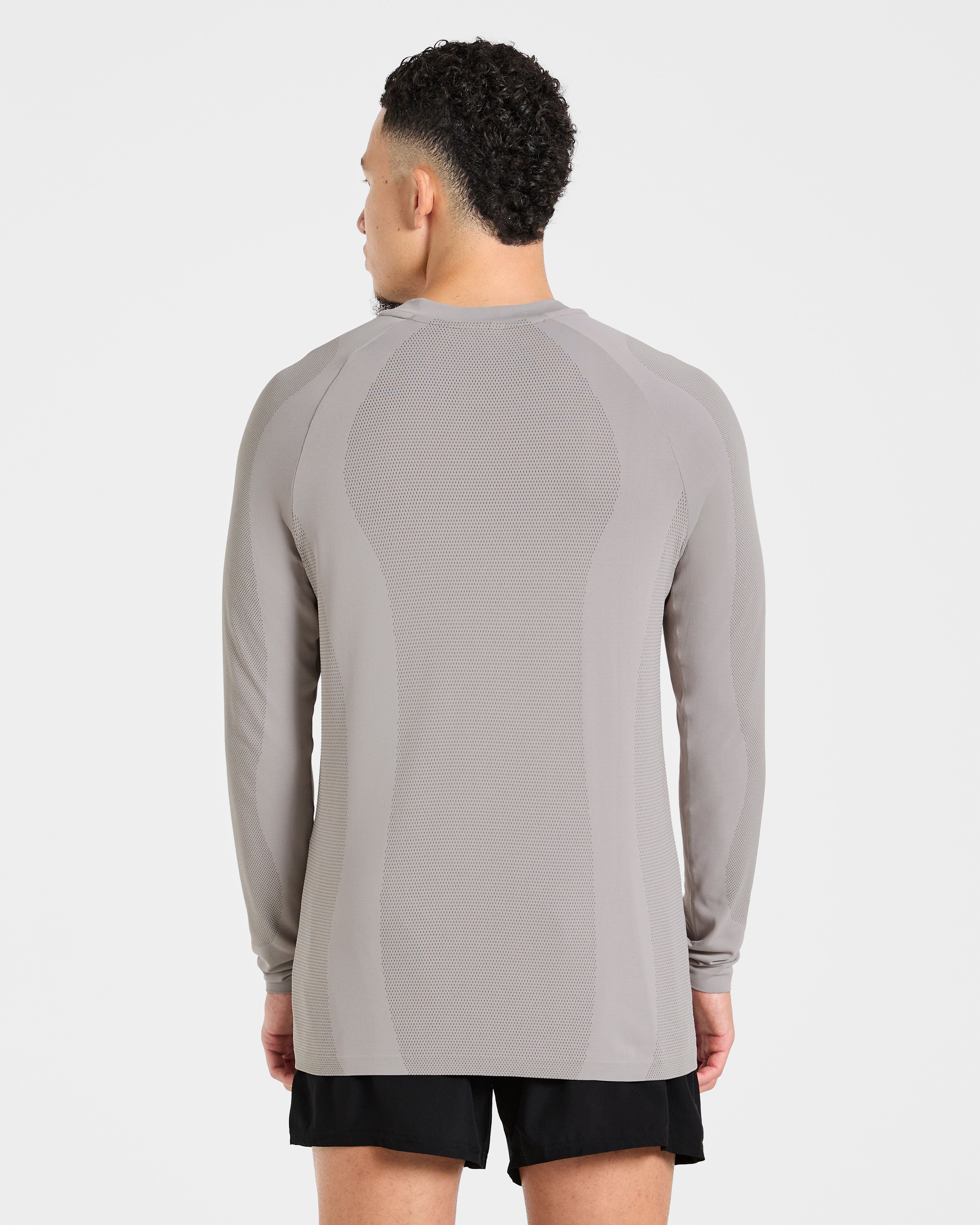 Attain Seamless Long Sleeve T Shirt - Woodland Fog