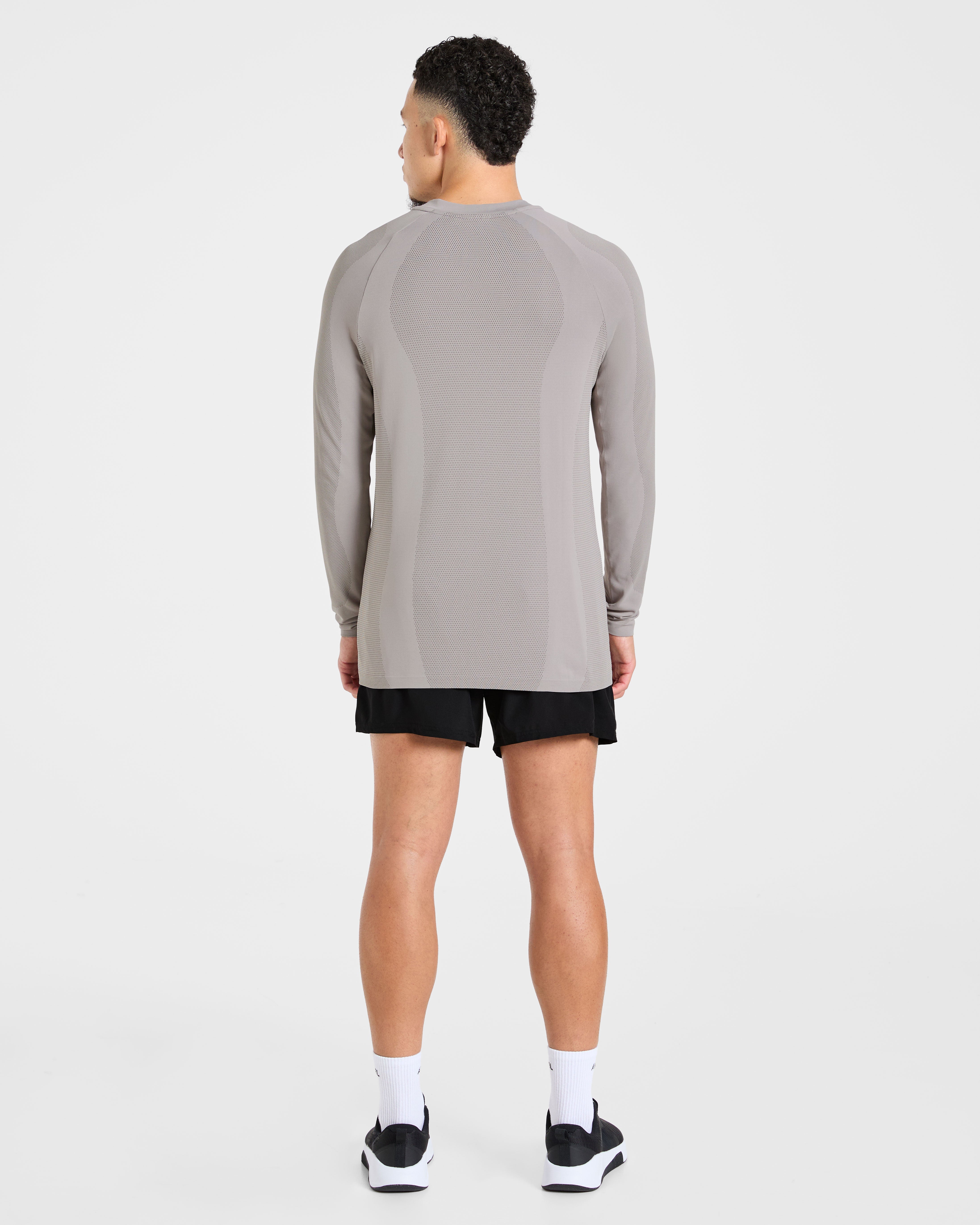 Attain Seamless Long Sleeve T Shirt - Woodland Fog