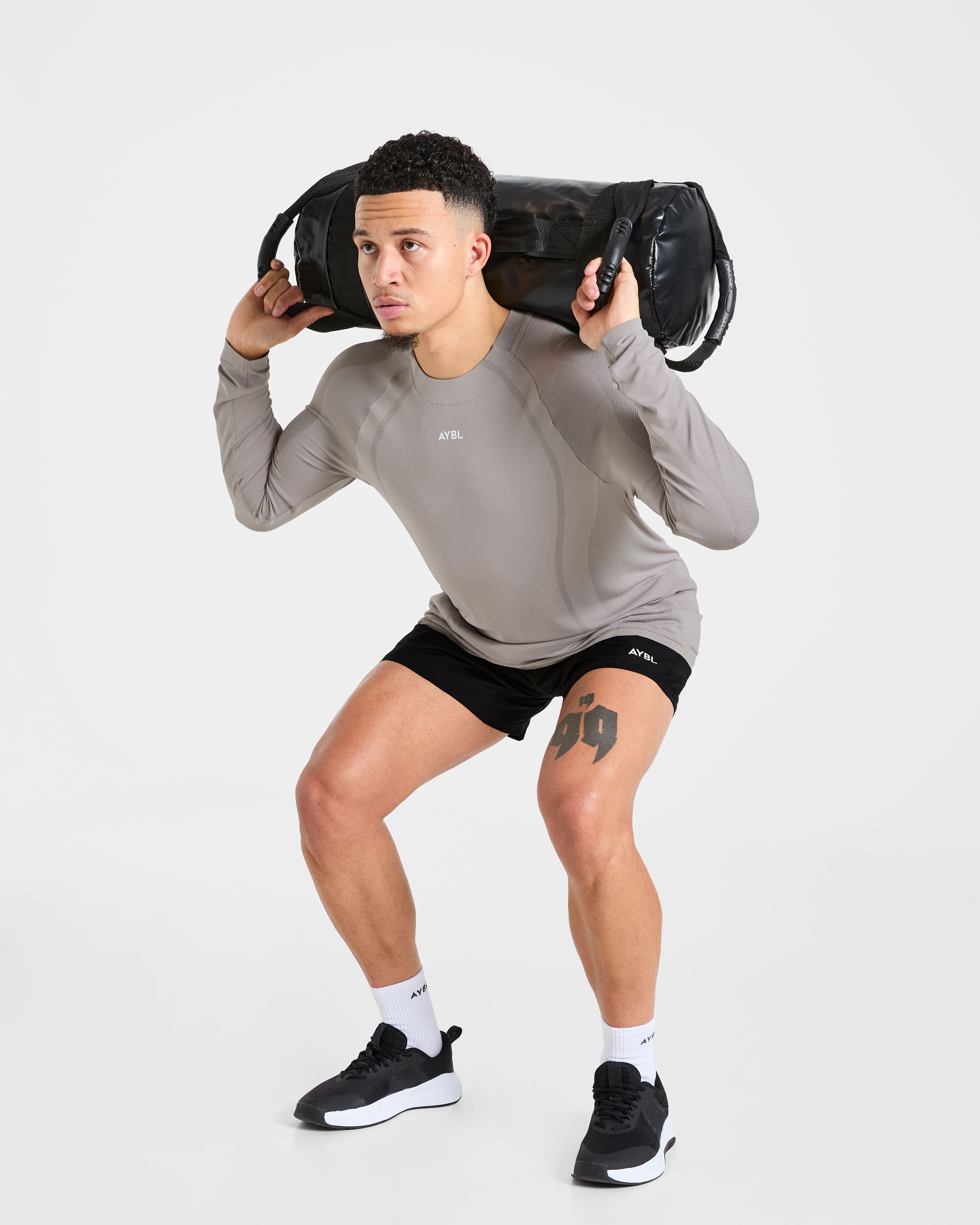 Attain Seamless Long Sleeve T Shirt - Woodland Fog