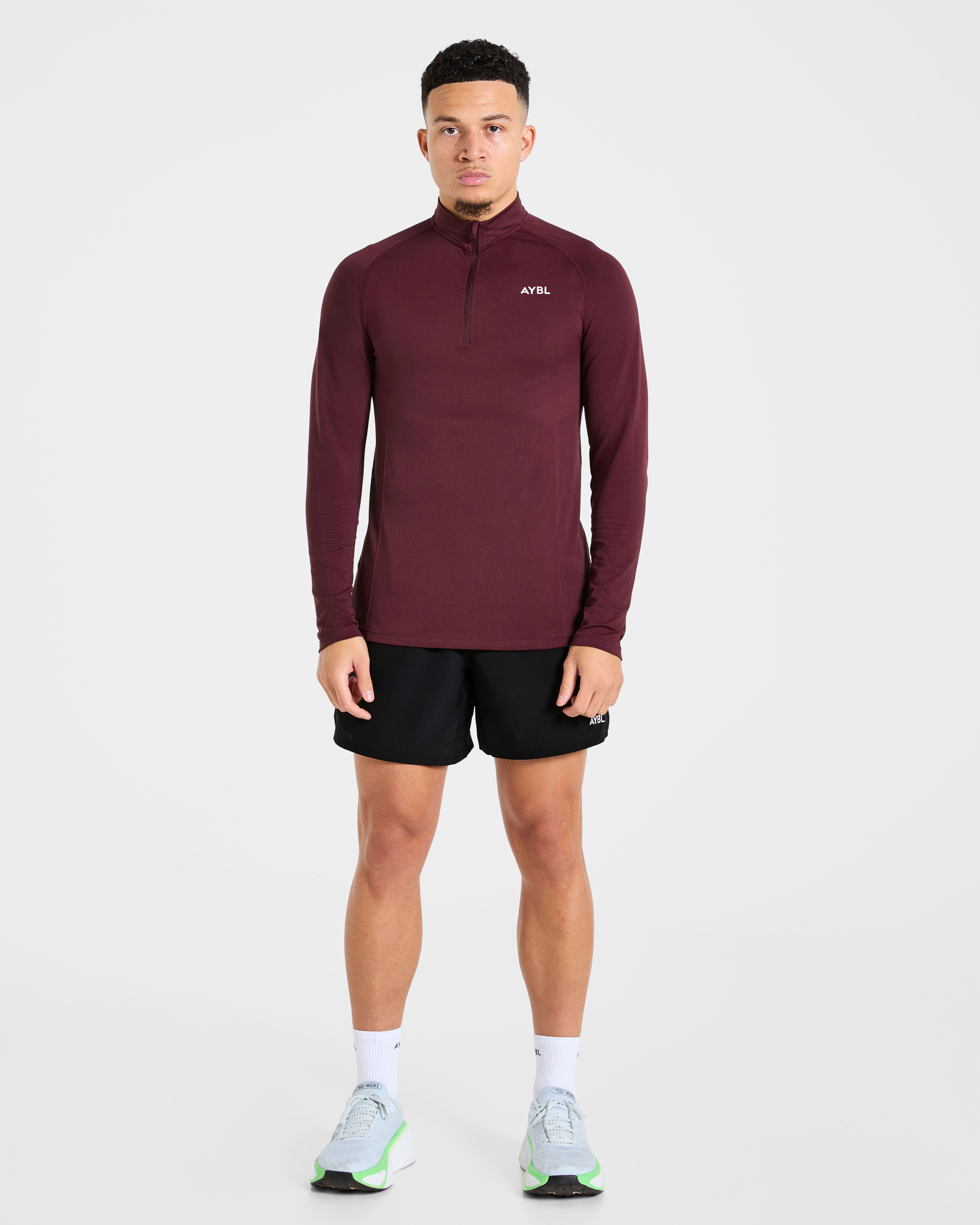 Essential Seamless 1/4 Zip Pullover  - Dusty Plum