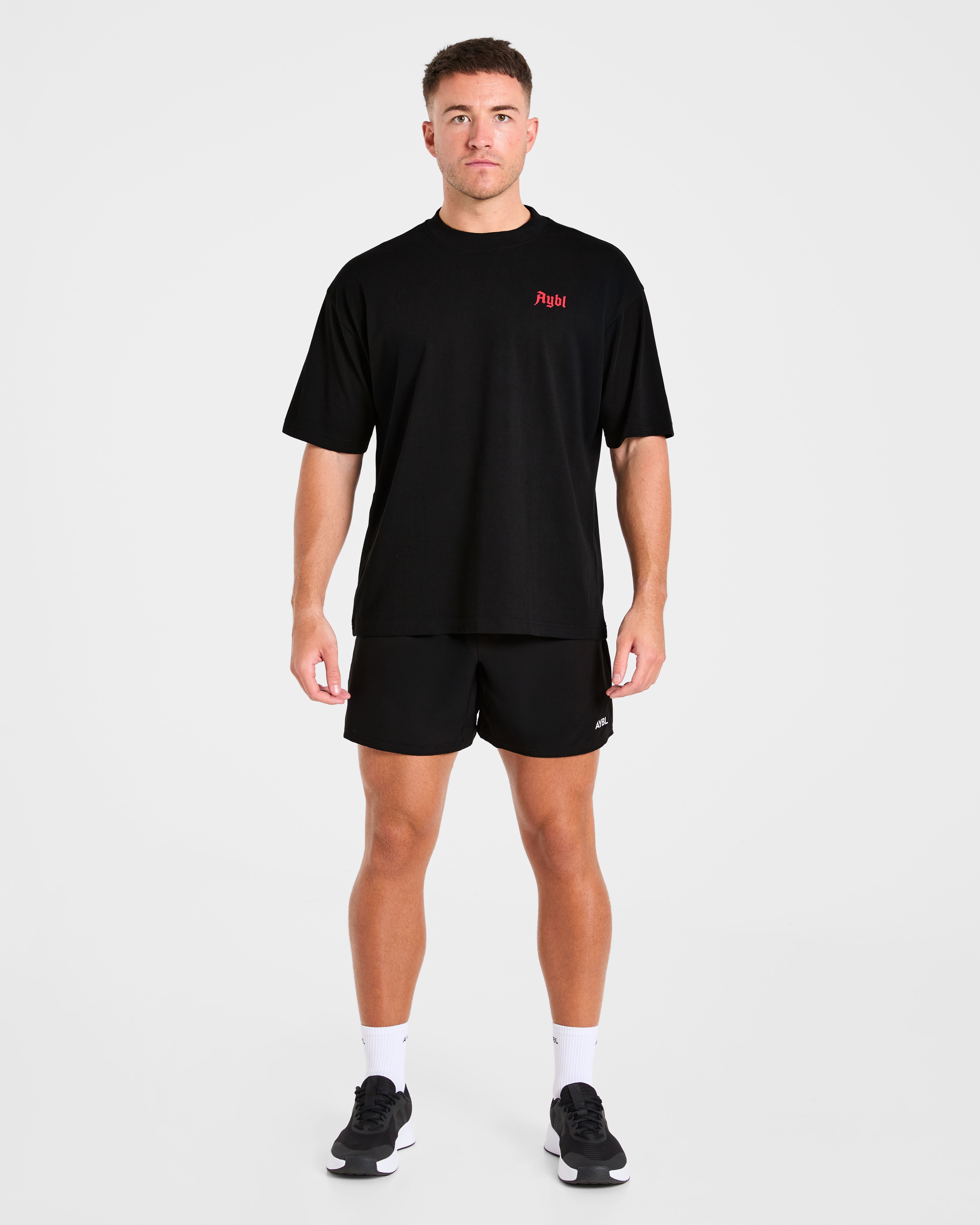 Built for Lifters Oversized T Shirt - Black/Red