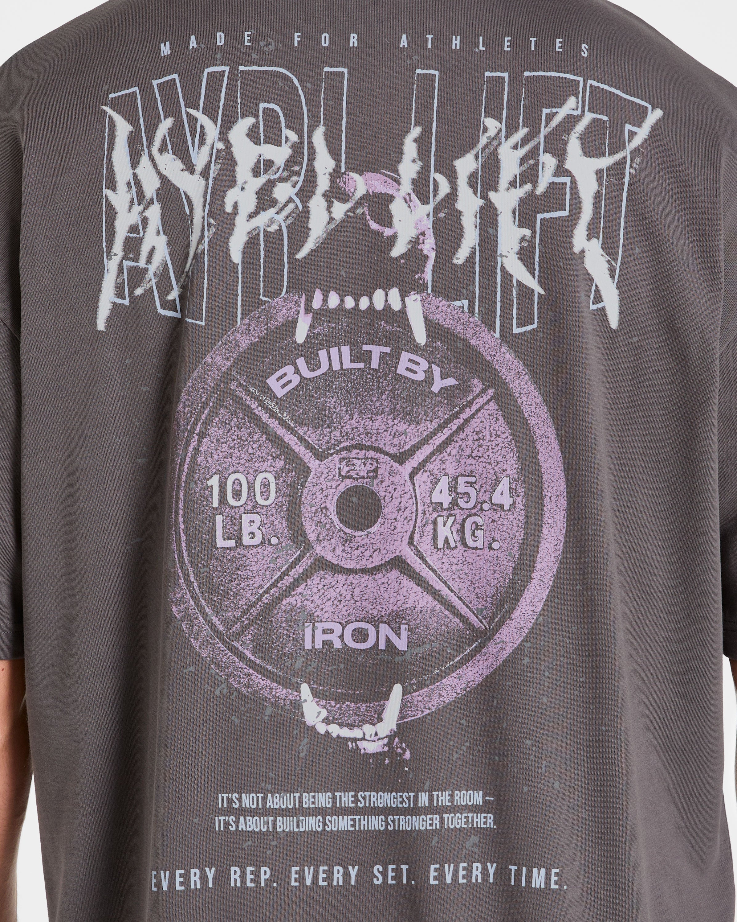 Doberman Strength Oversized T Shirt - Storm Grey