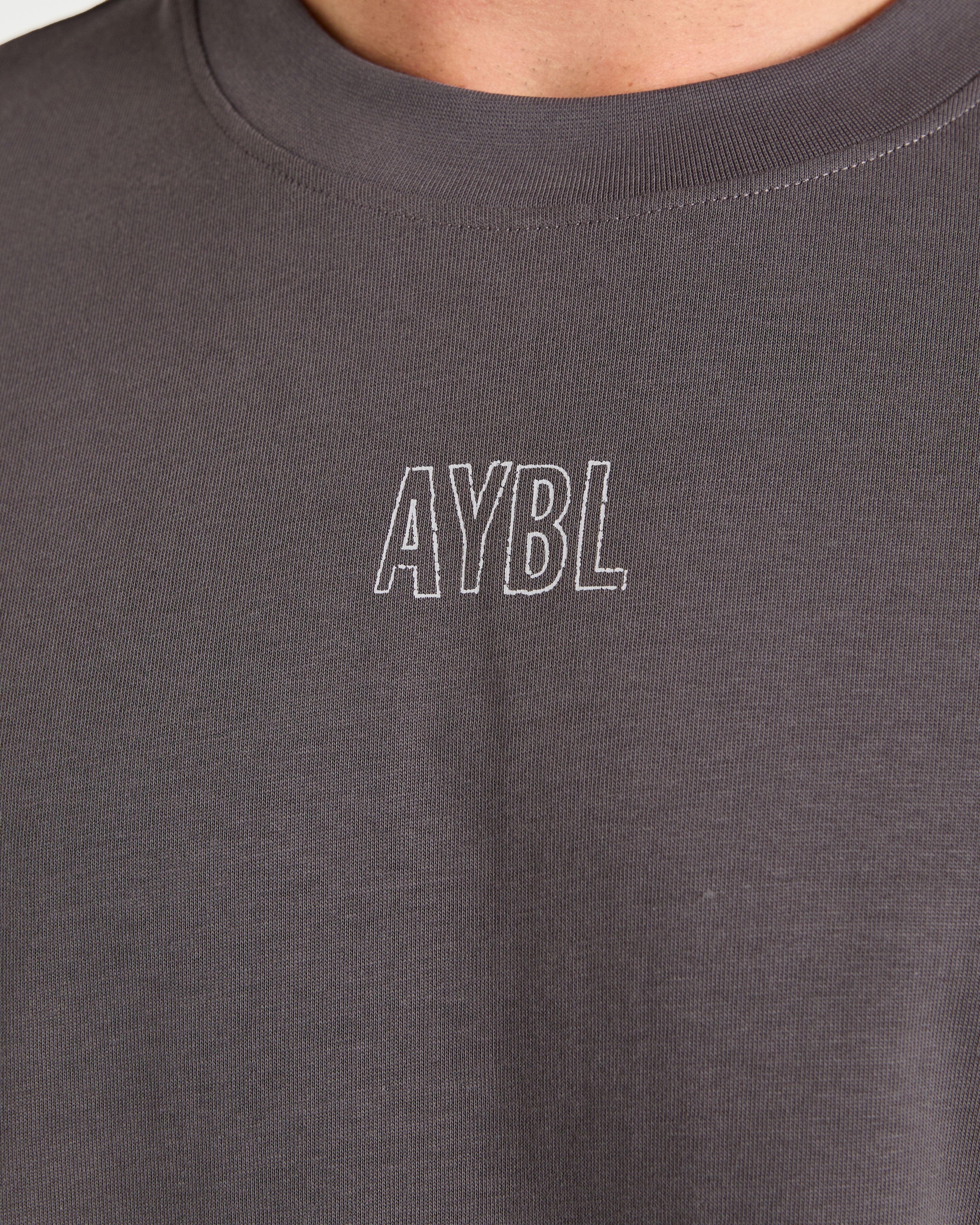 Doberman Strength Oversized T Shirt - Storm Grey