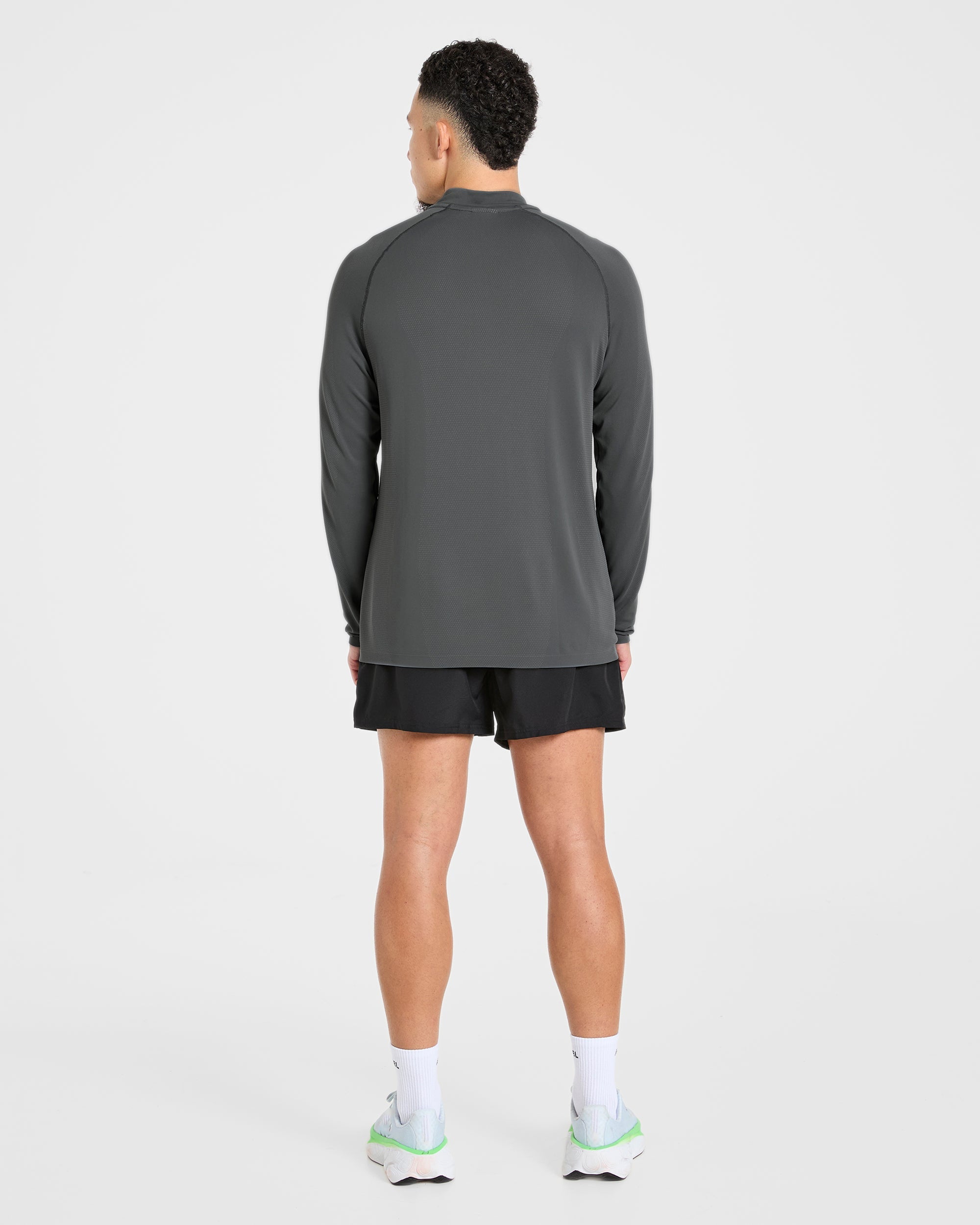Attain Seamless 1/2 Zip Pullover - Storm Grey