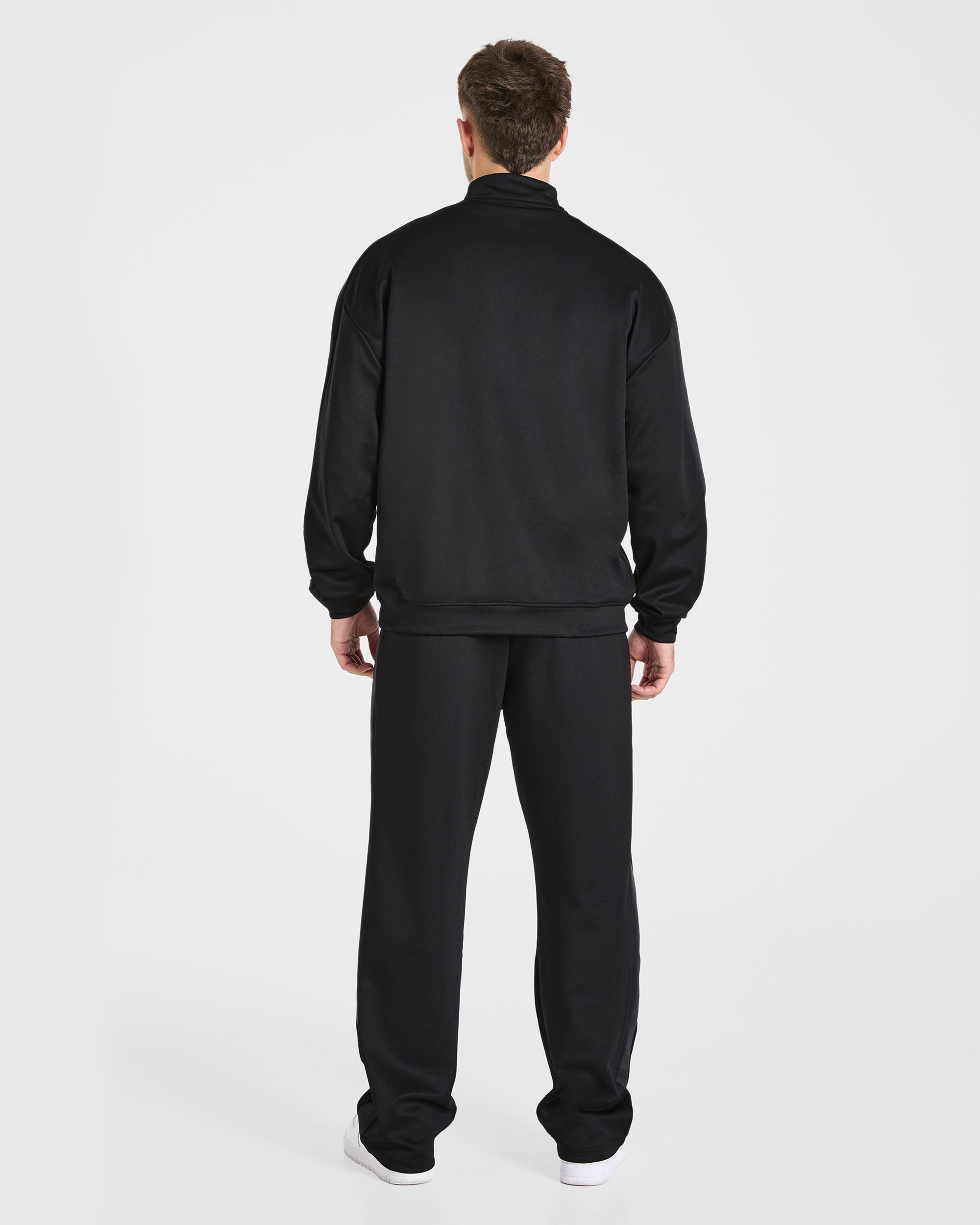Classic Track 1/4 Zip Pullover - Black/Charcoal