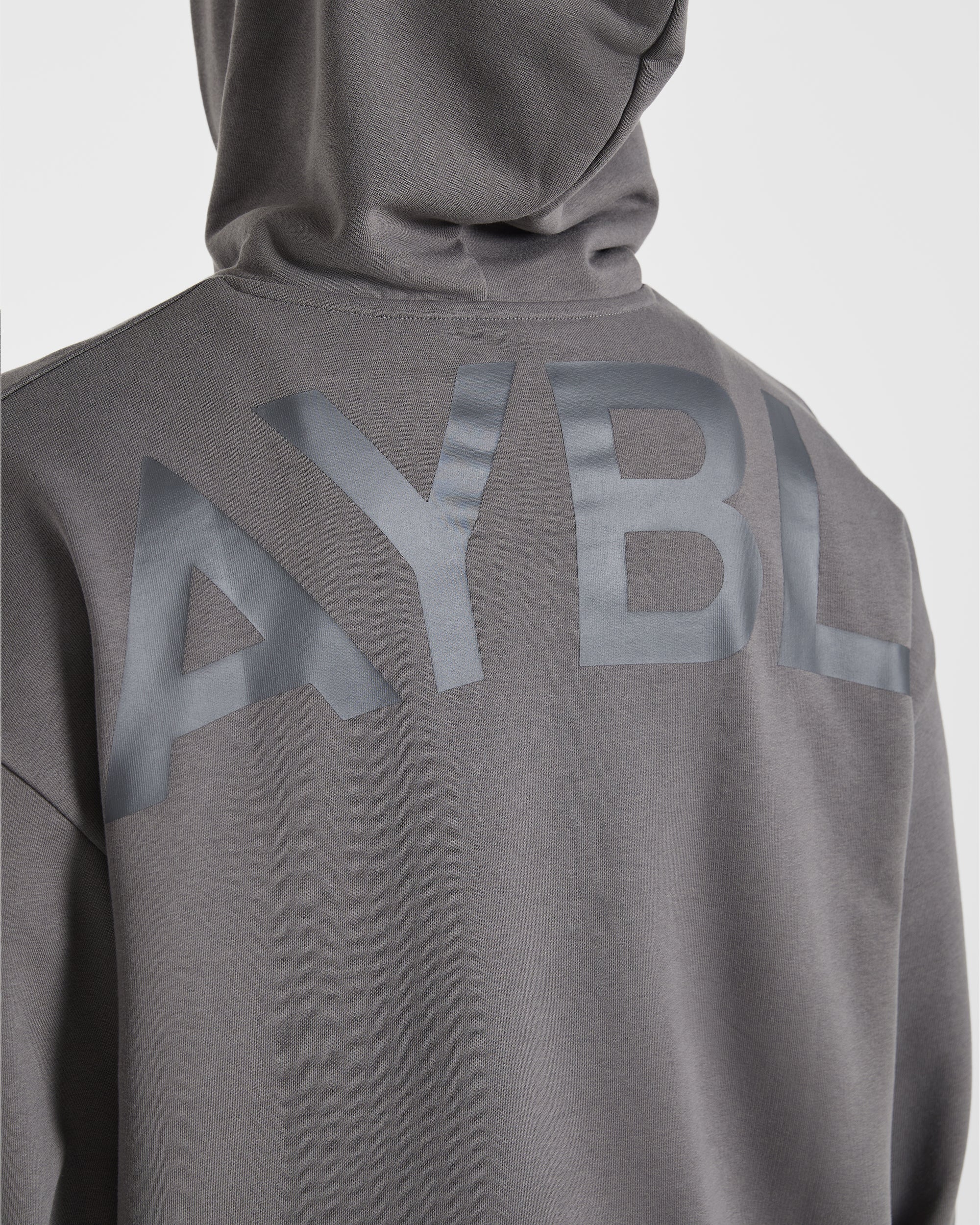 Essential Oversized Graphic Hoodie - Charcoal