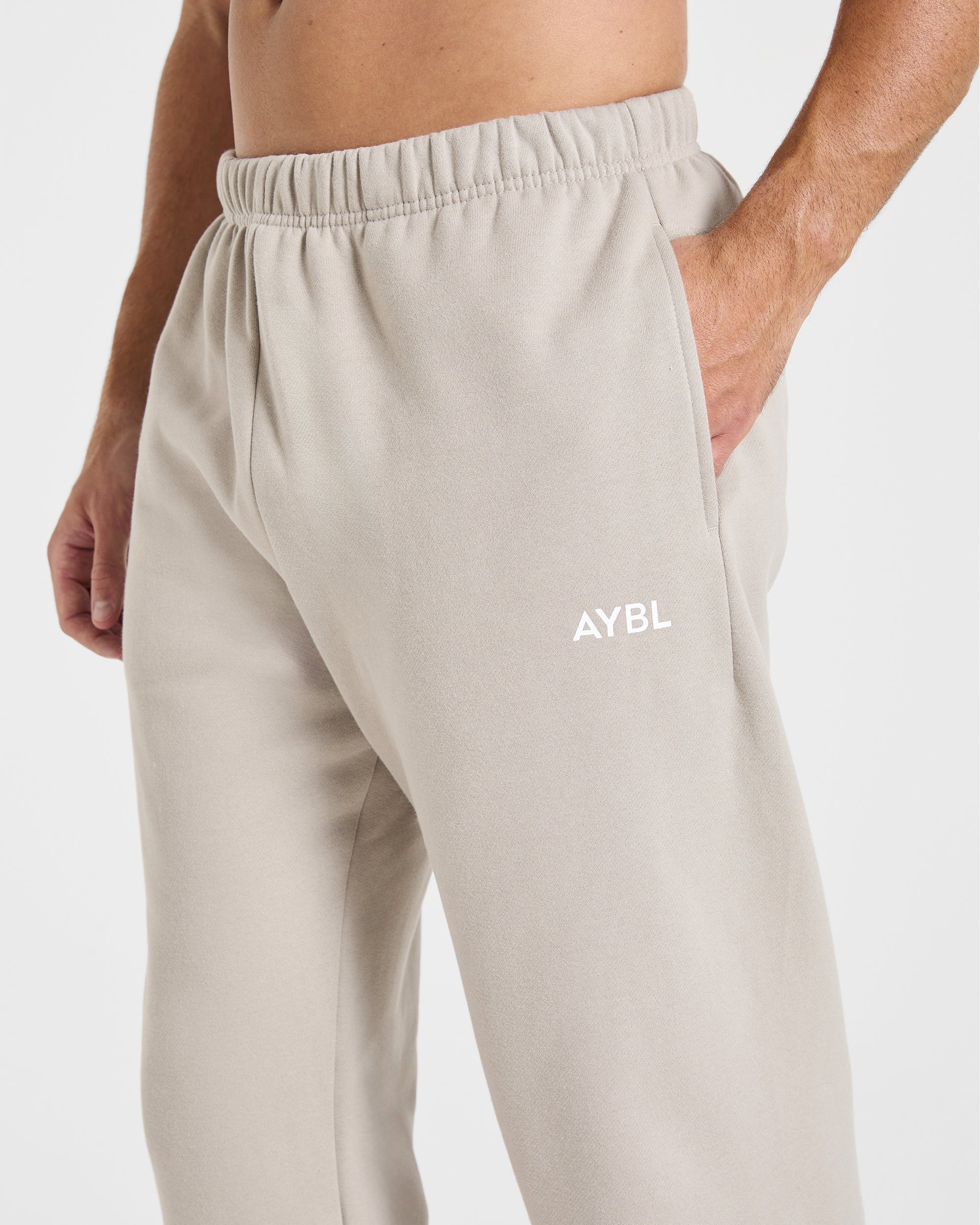 Essential Oversized Straight Leg Joggers - Stone