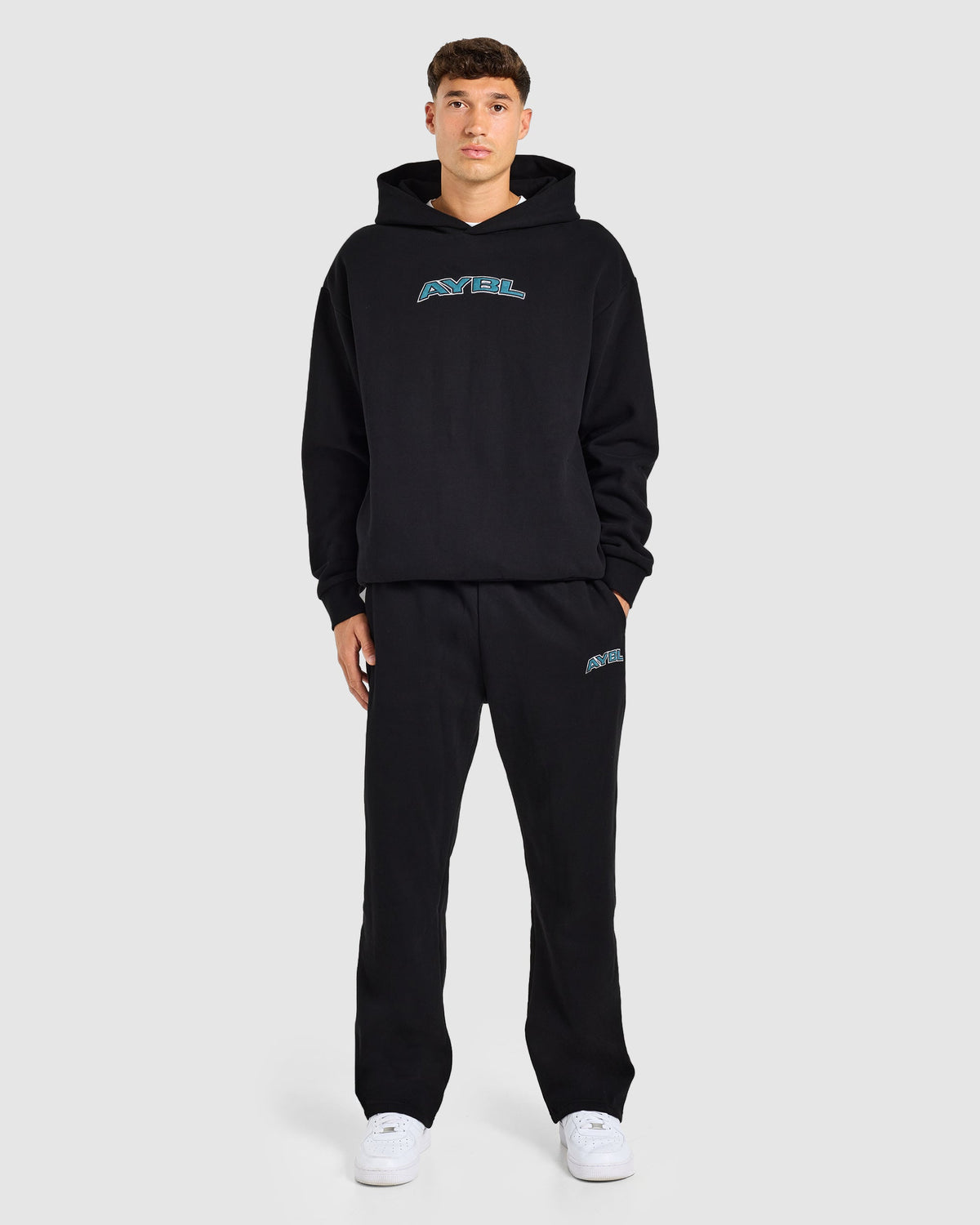 AYBL Society Oversized Straight Leg Joggers - Black