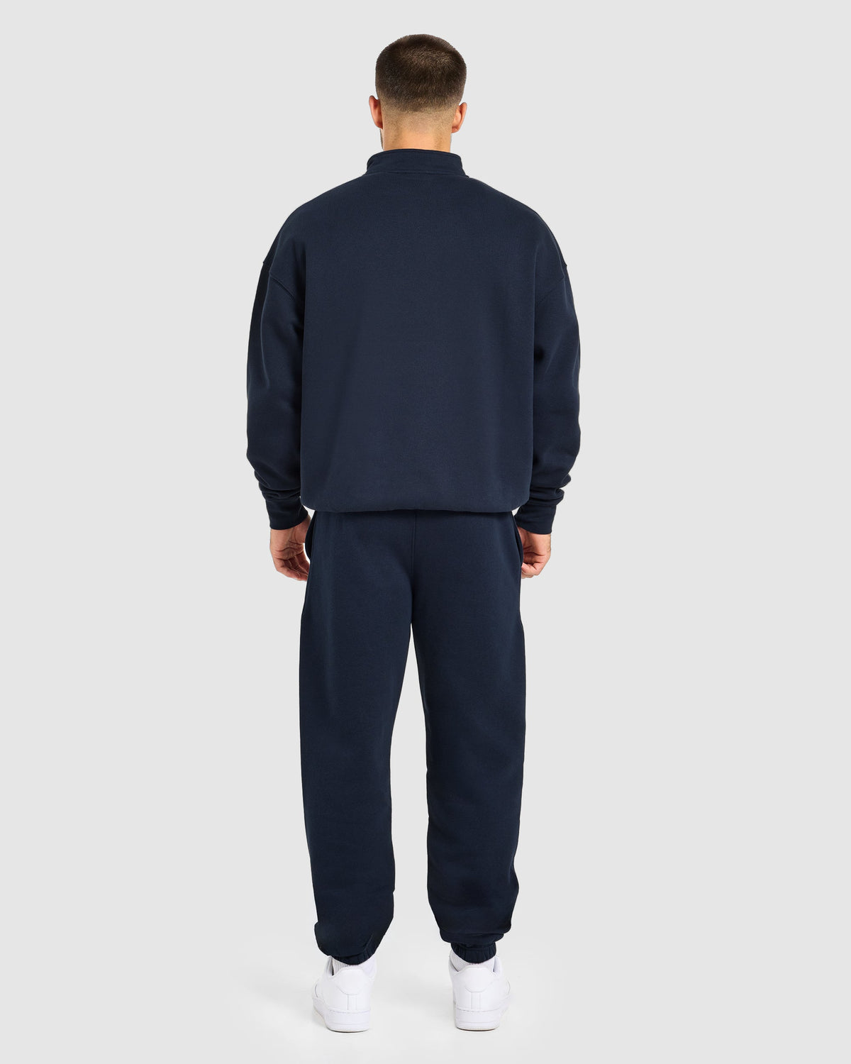 Essential Oversized 1/4 Zip Pullover - Navy