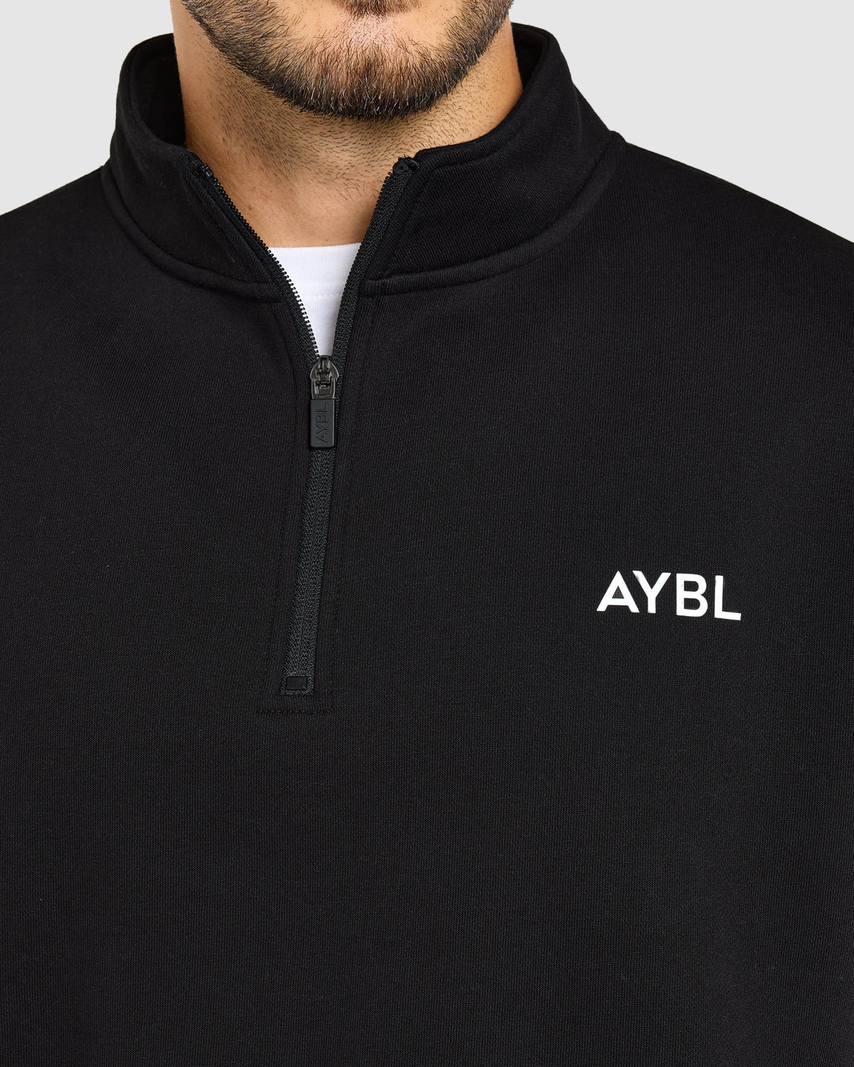 Essential Oversized 1/4 Zip Pullover - Black
