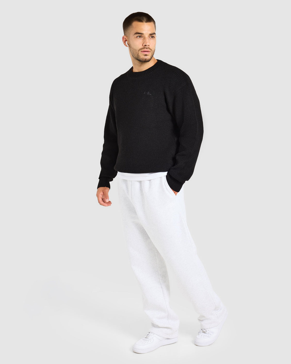 Signature Knitted Sweater - Black