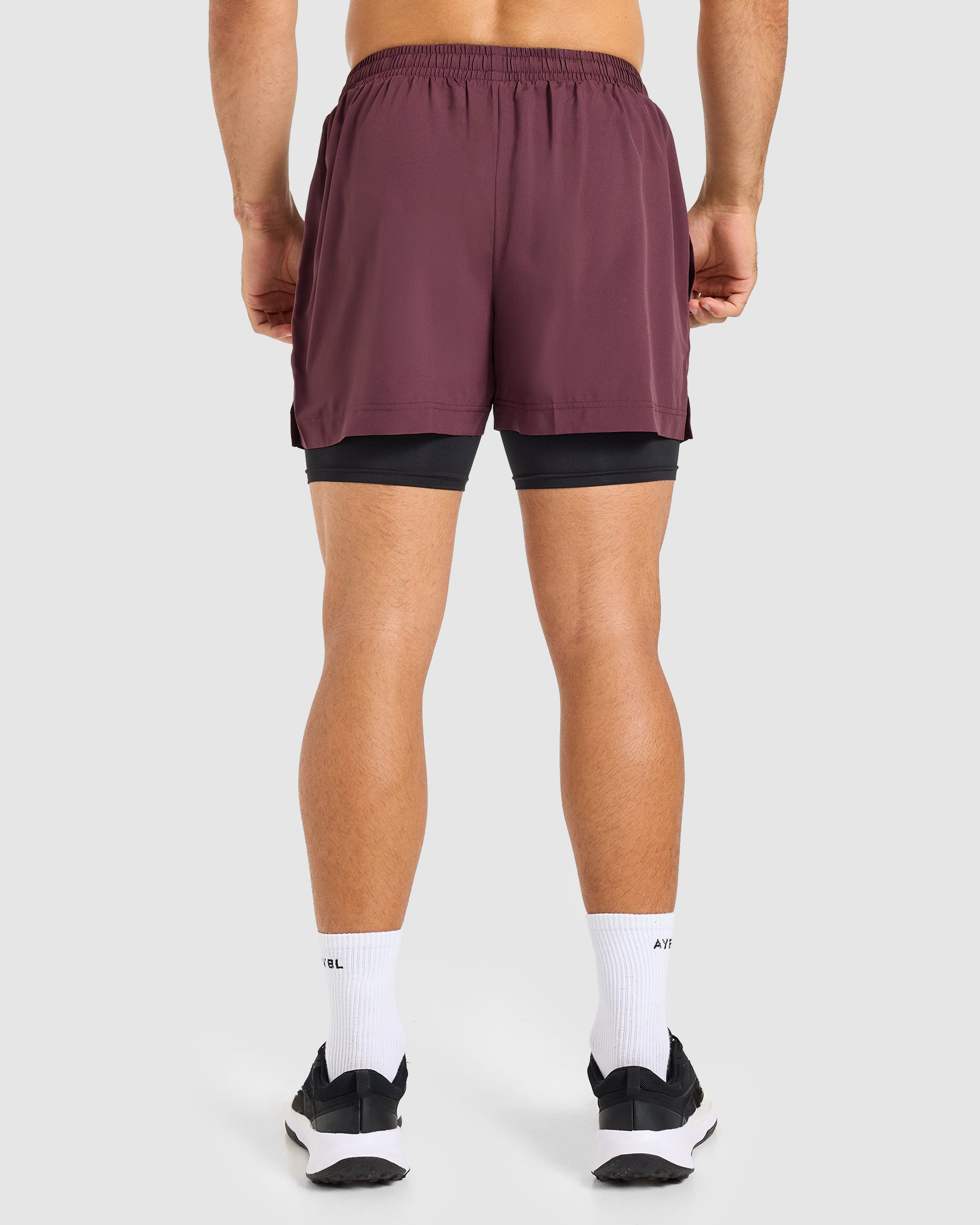 Core 2 in 1 Shorts - Dusty Plum/Black