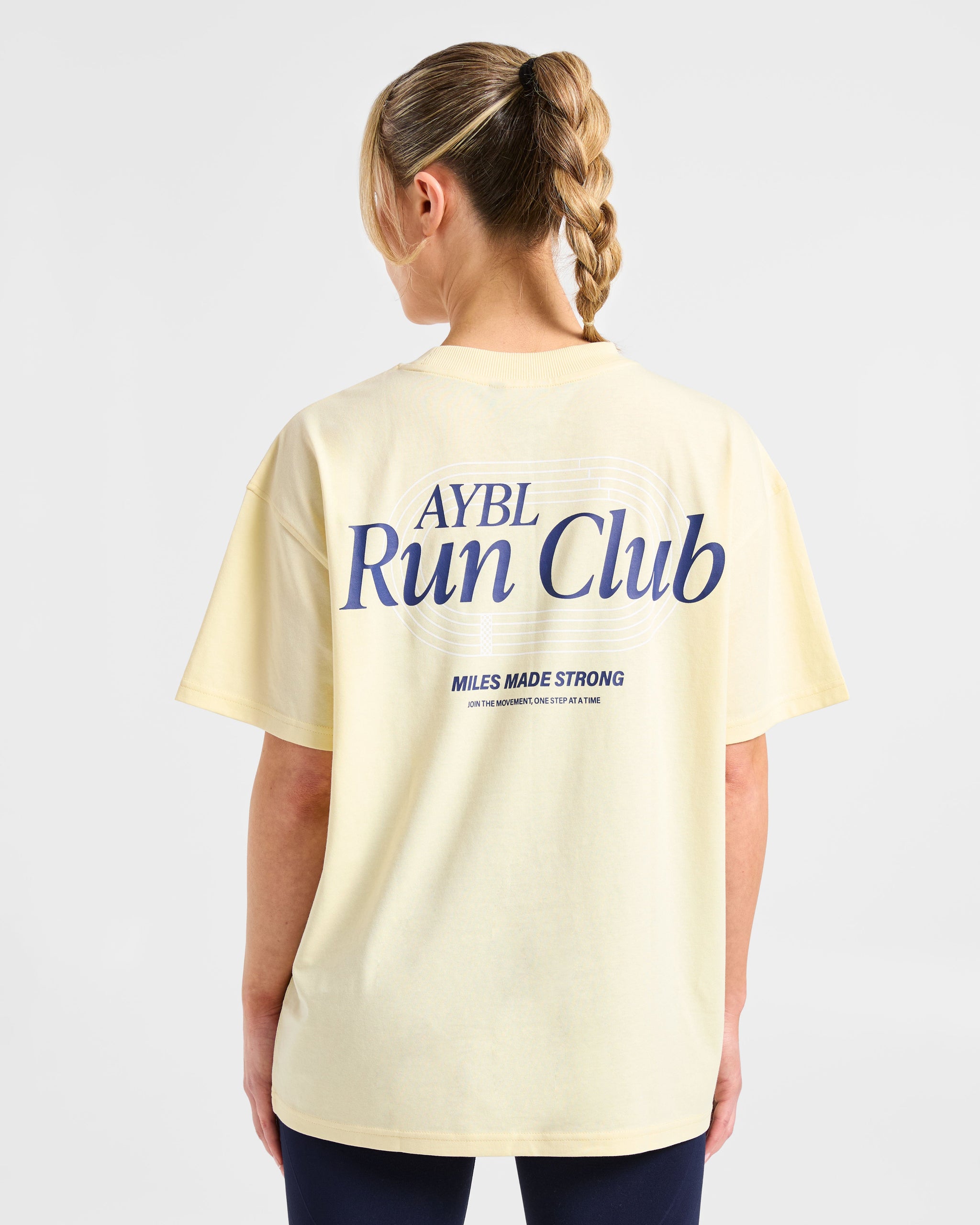 Run Club Oversized T Shirt - Butter Yellow