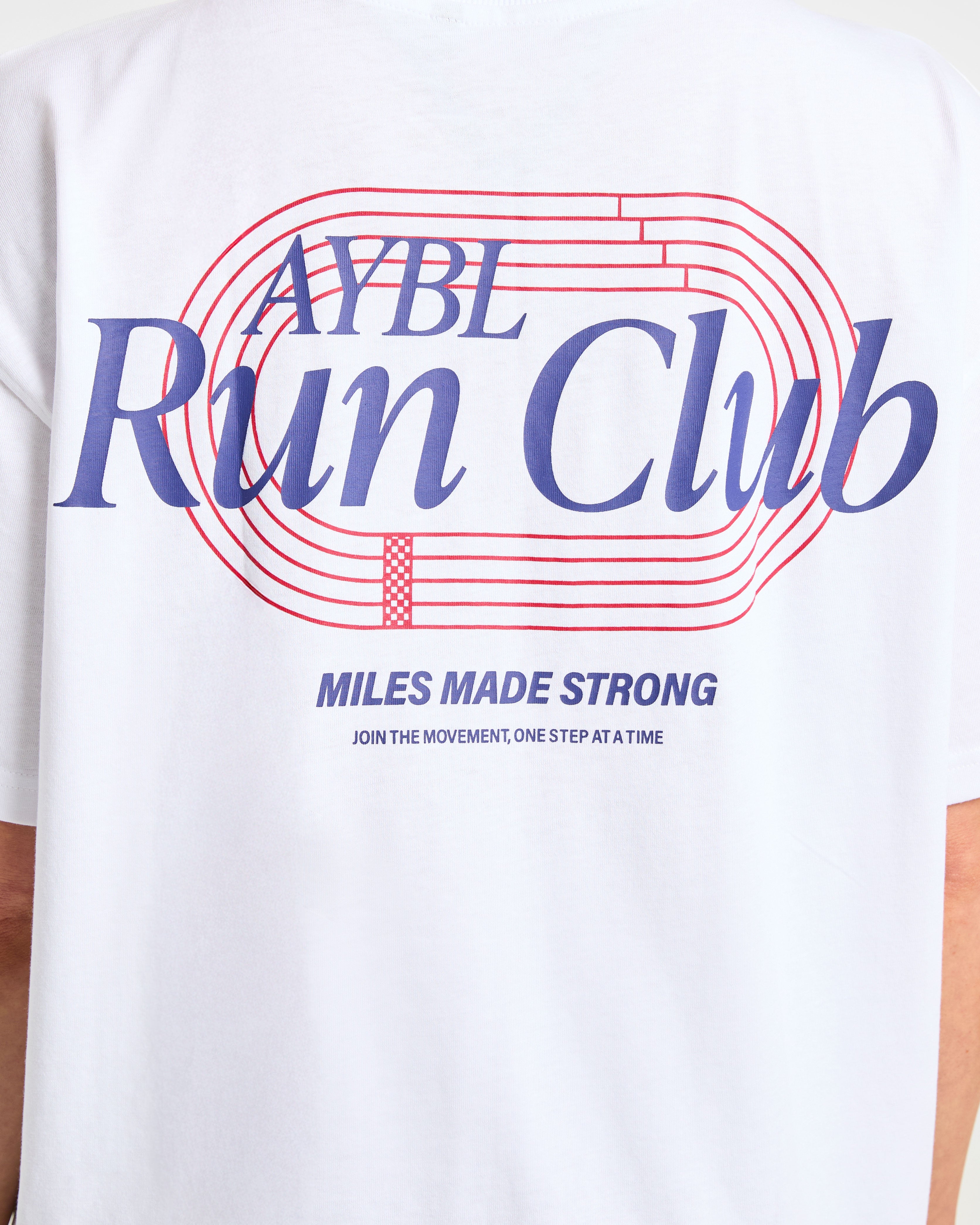 Run Club Oversized  T Shirt - White