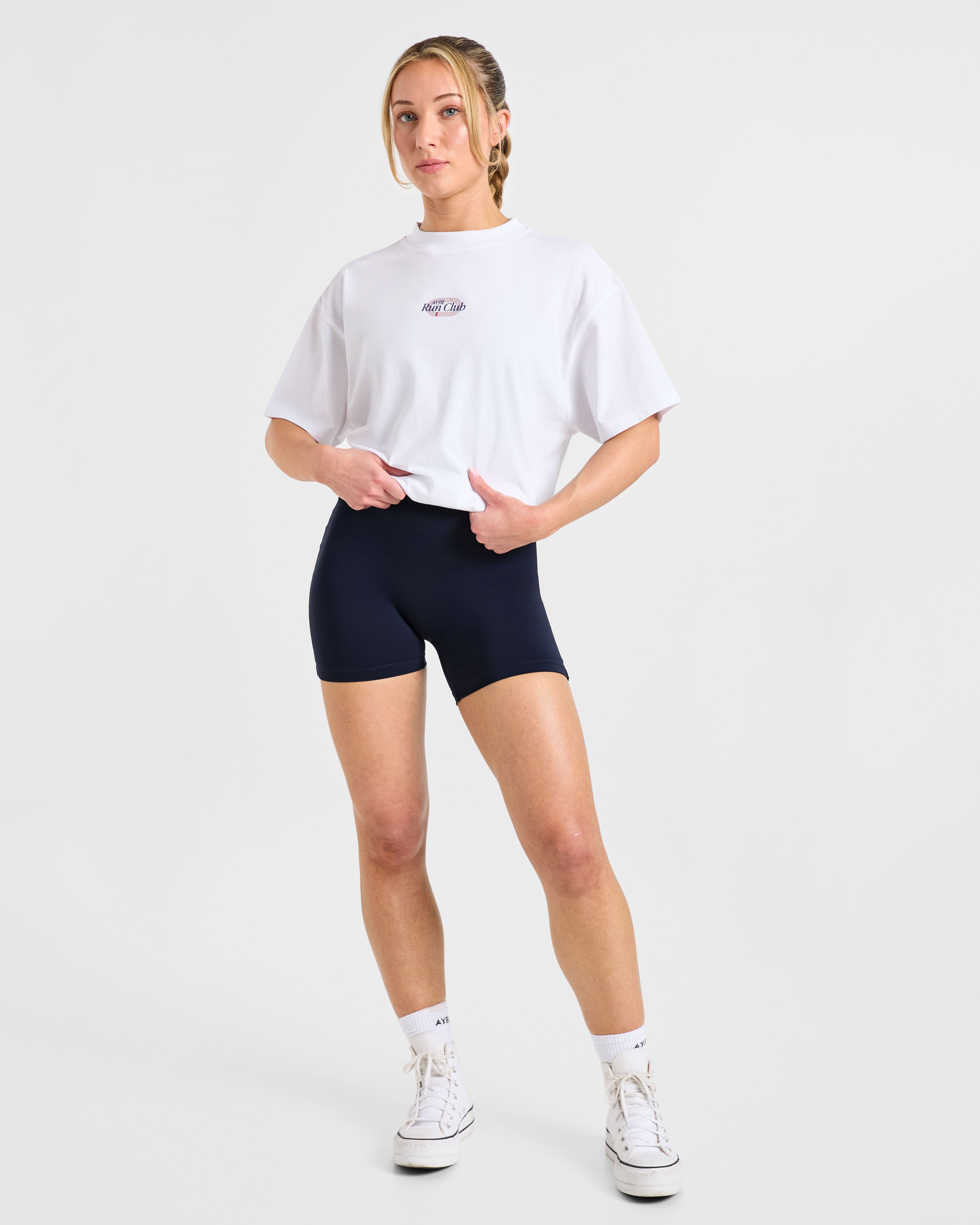 Run Club Oversized  T Shirt - White