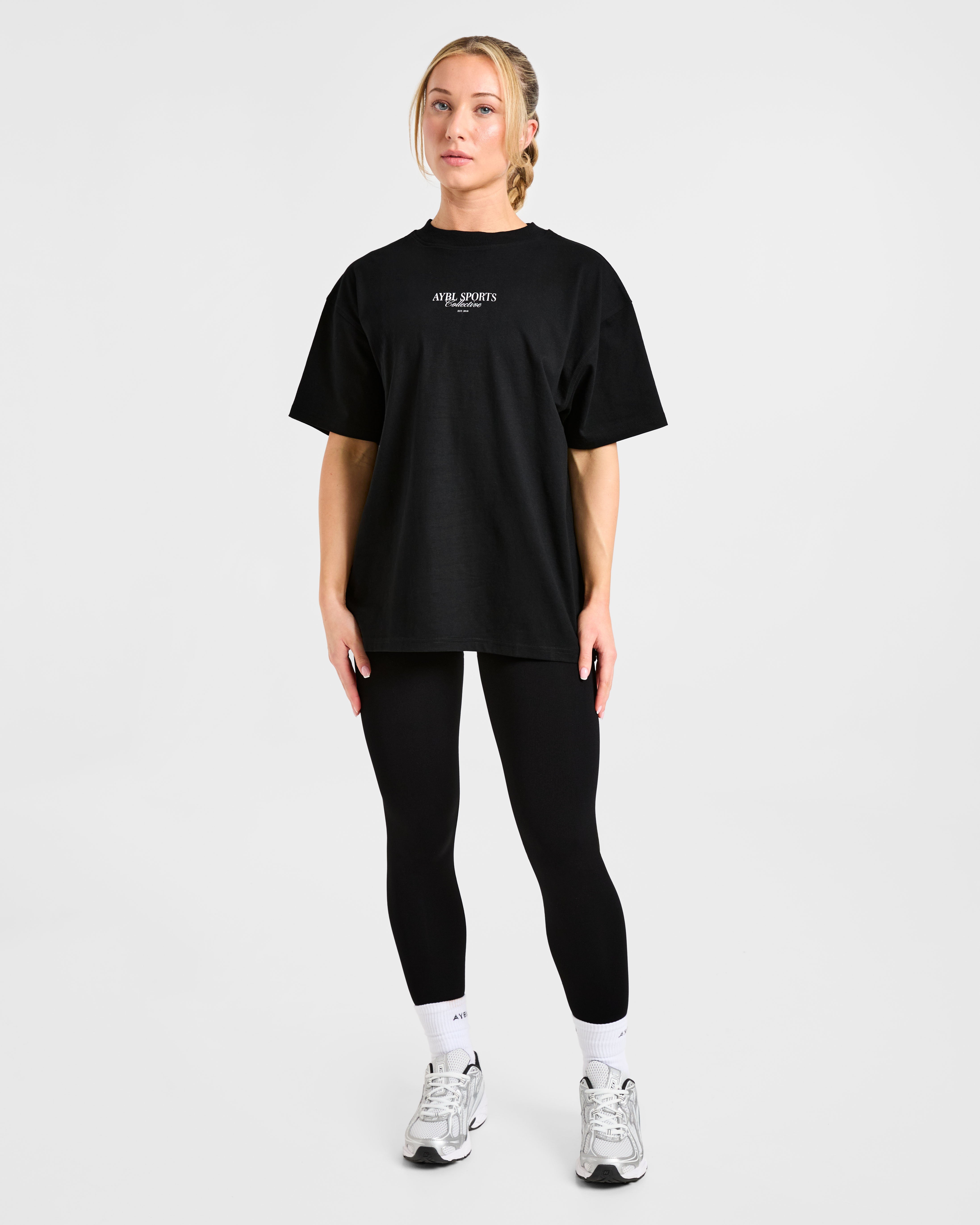 Sports Collective Oversized T Shirt - Black