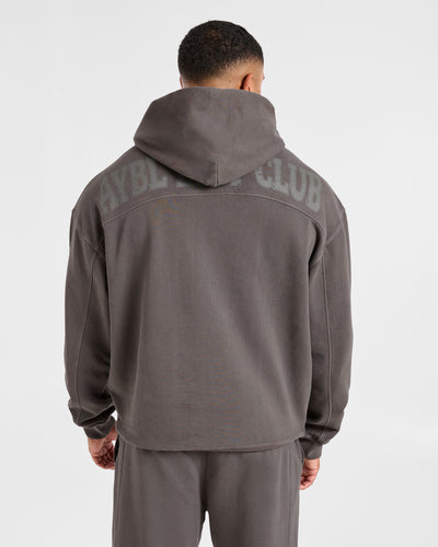 Lift Club Distressed Hoodie - Charcoal