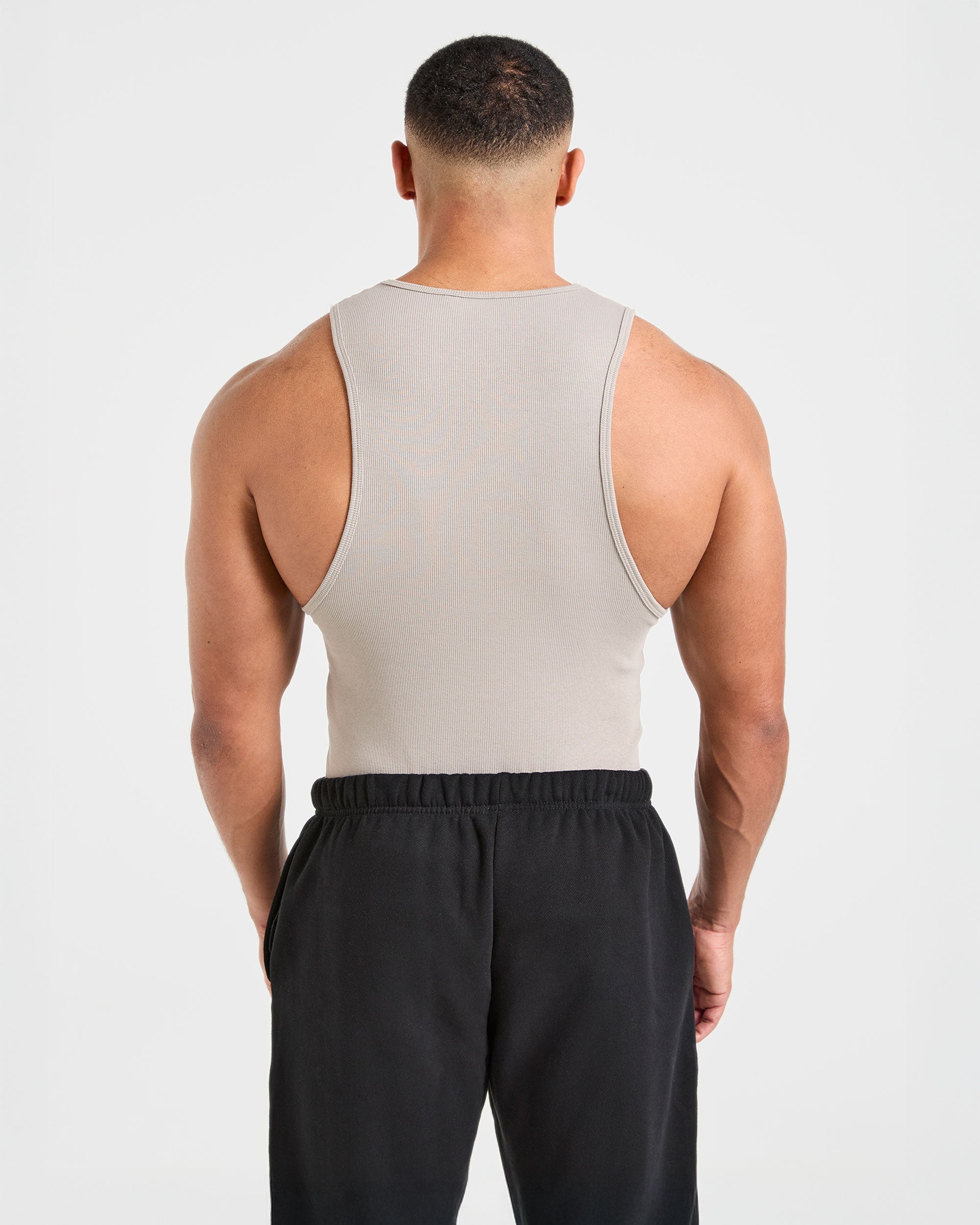 Muscle Ribbed Tank - Cloud Grey
