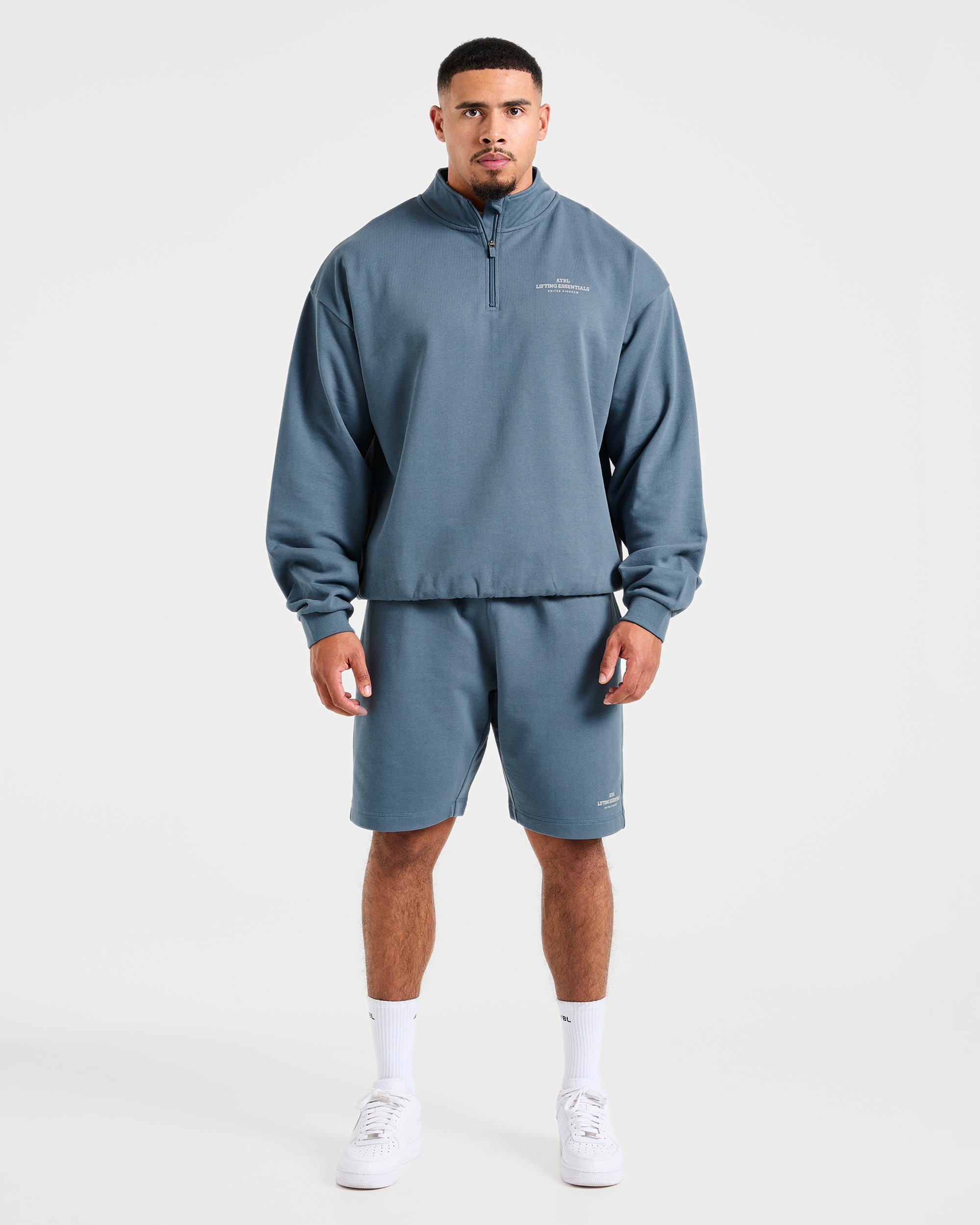Apex Lifting Essentials 1/4 Zip Pullover - Titanium Blue
