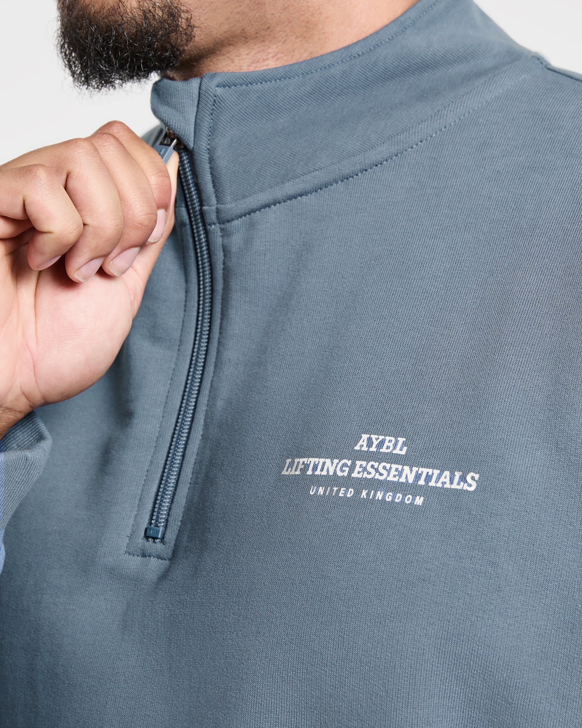 Apex Lifting Essentials 1/4 Zip Pullover - Titanium Blue