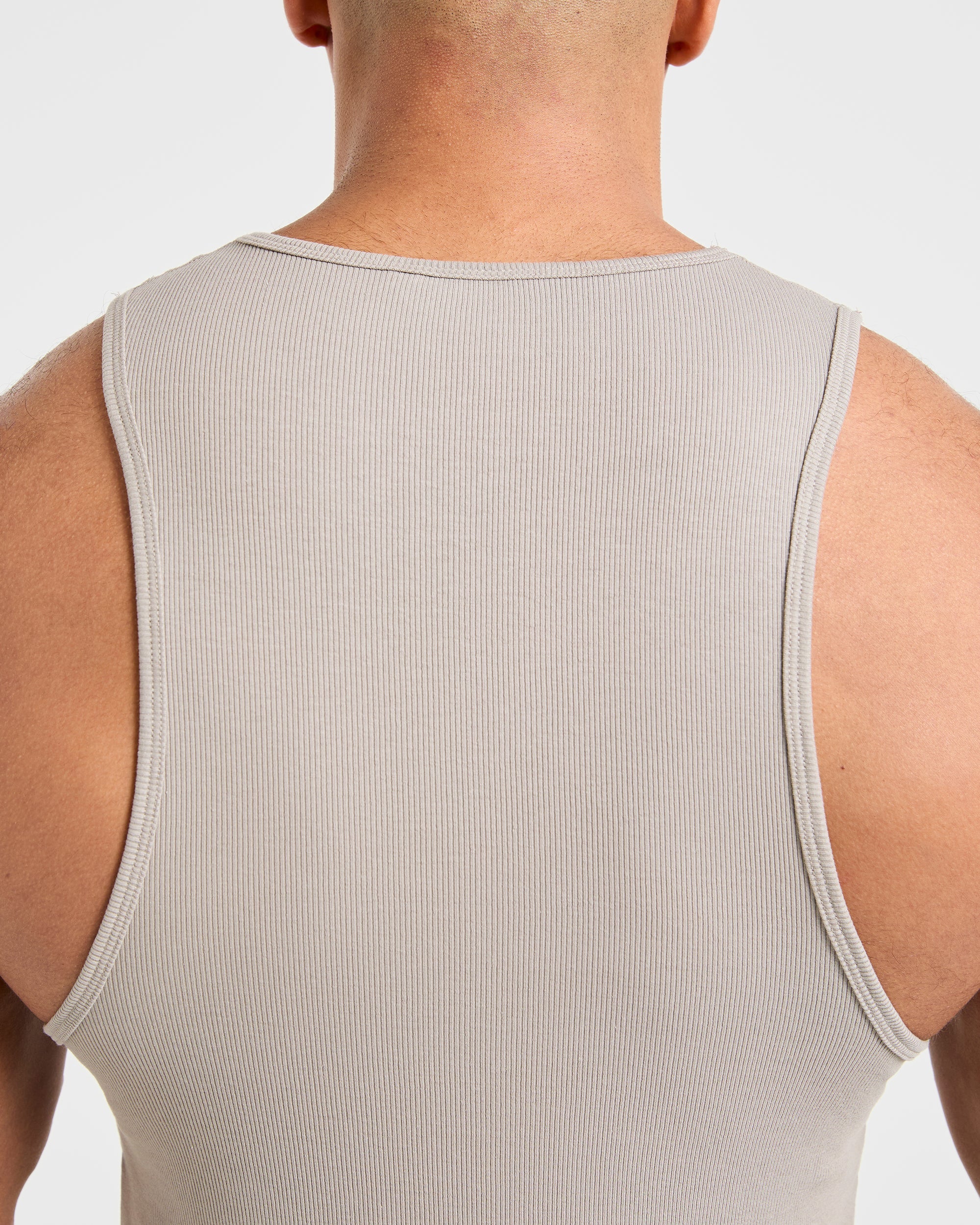 Muscle Ribbed Tank - Cloud Grey