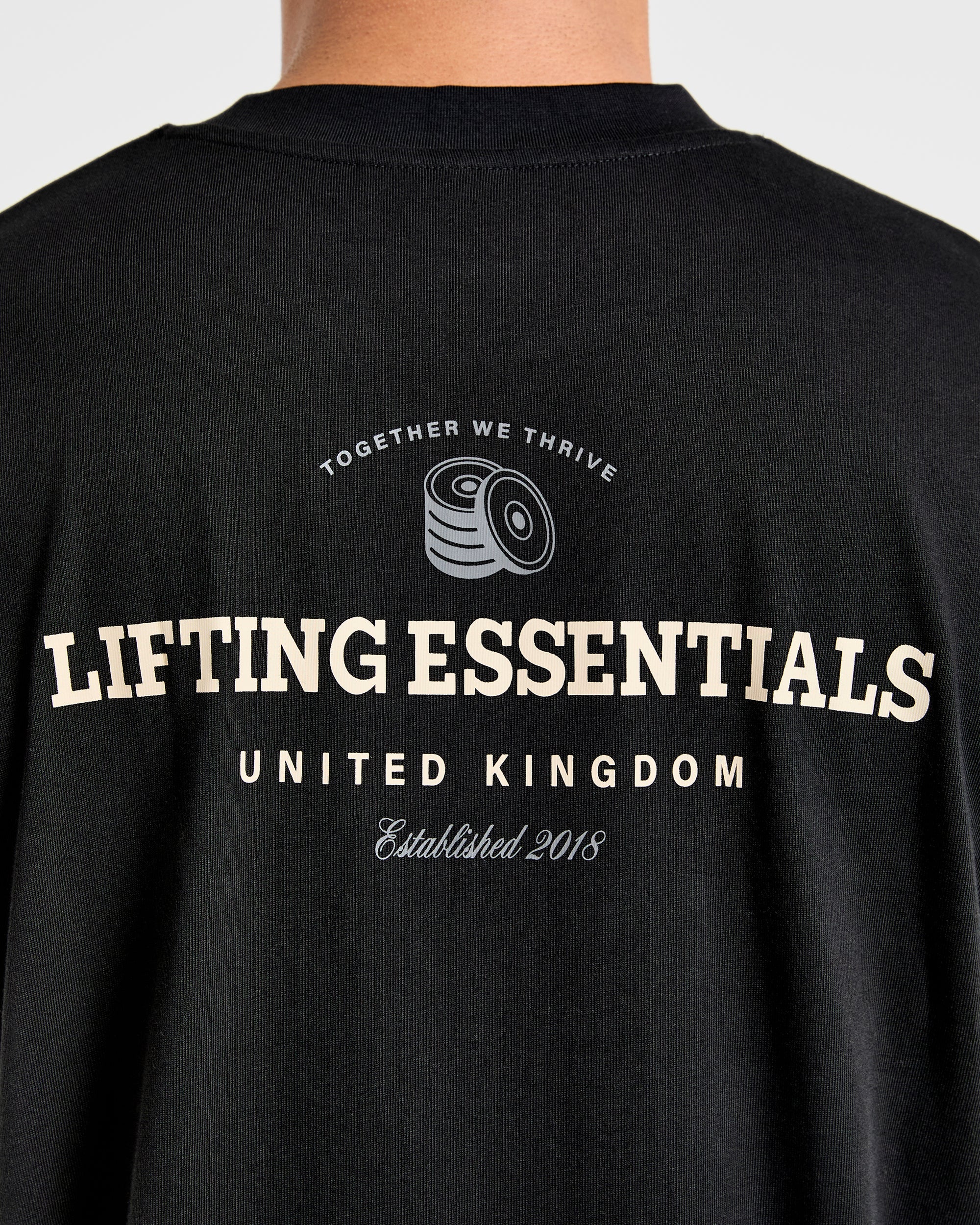 Apex Lifting Essentials Oversized T Shirt - Black/Cream