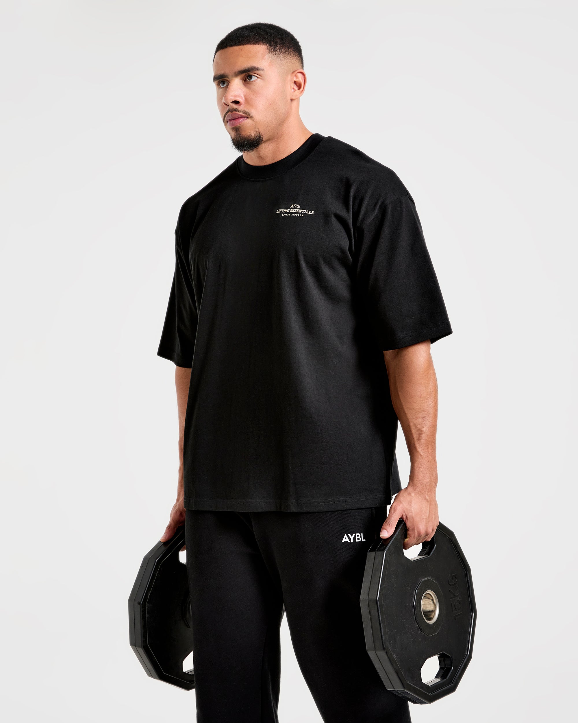 Apex Lifting Essentials Oversized T Shirt - Black/Cream