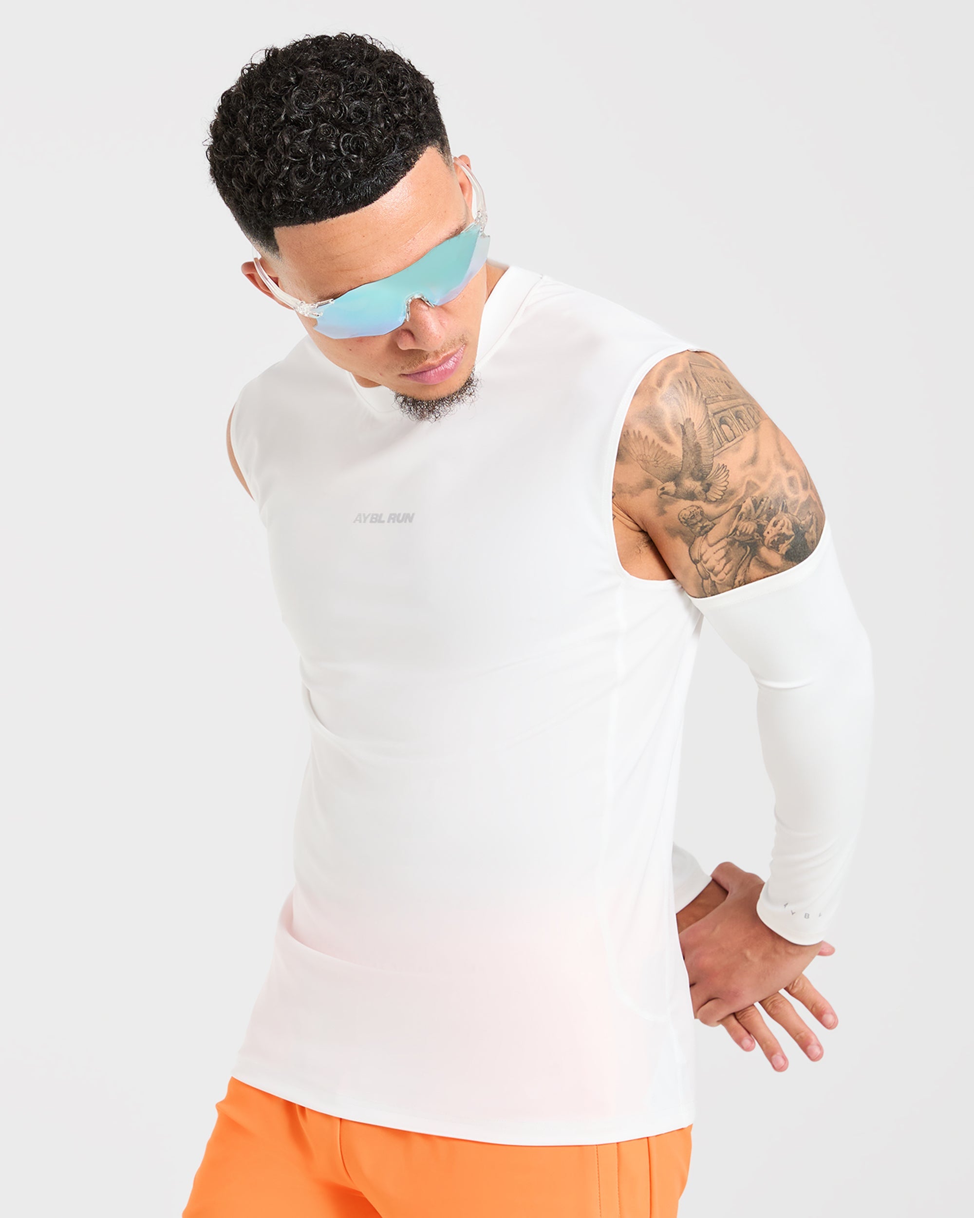 Run Slim Tank - White