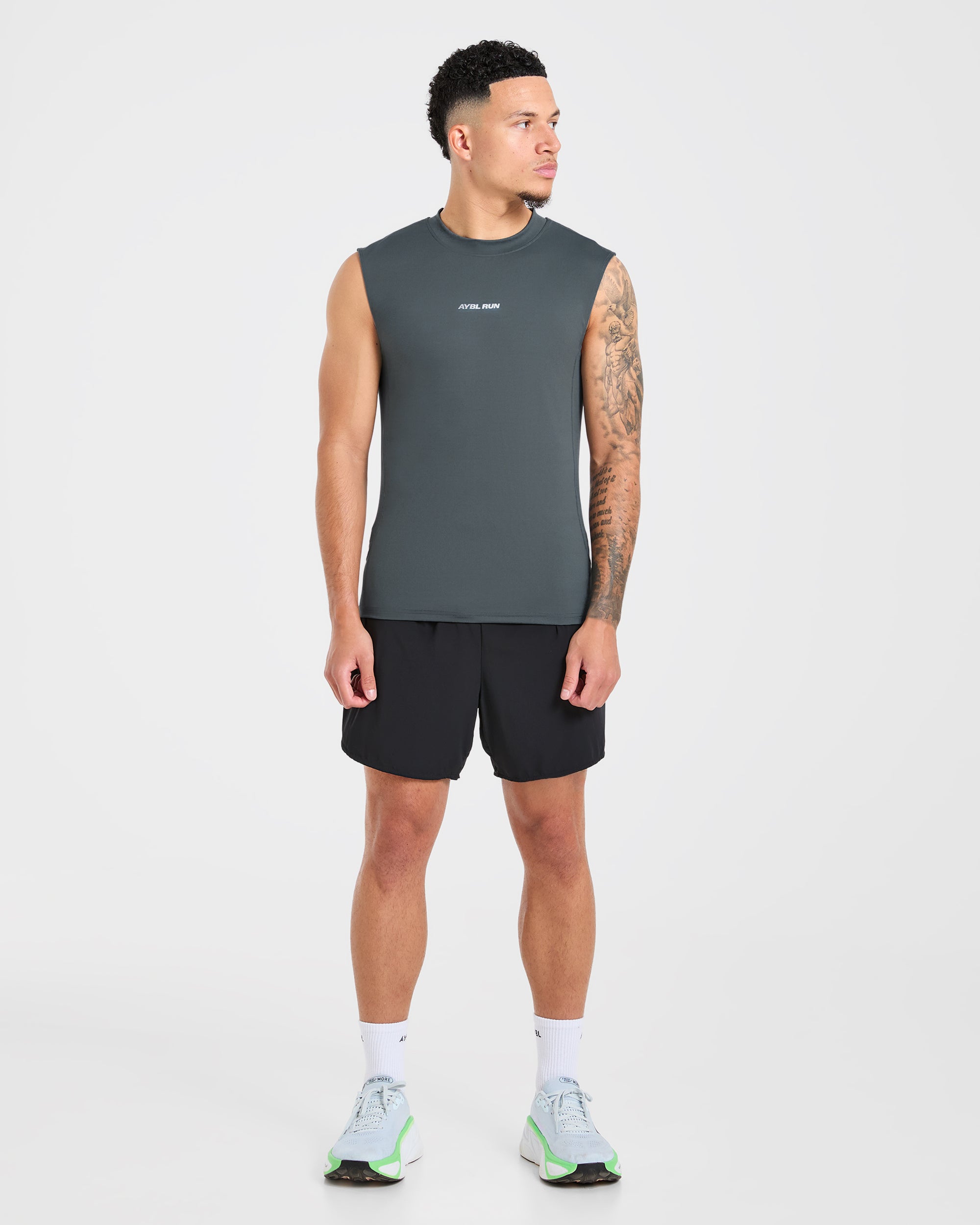 Run Slim Tank - Slate Blue